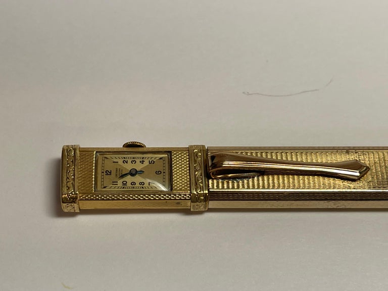 A rare 1930's Bucherer pencil watch. It was made by Bucherer for a few different firms including Rolex. This version is in a gold filed case I assume as it is not hallmarked. The watch works and has been keeping pretty good time. Dial is marked C.