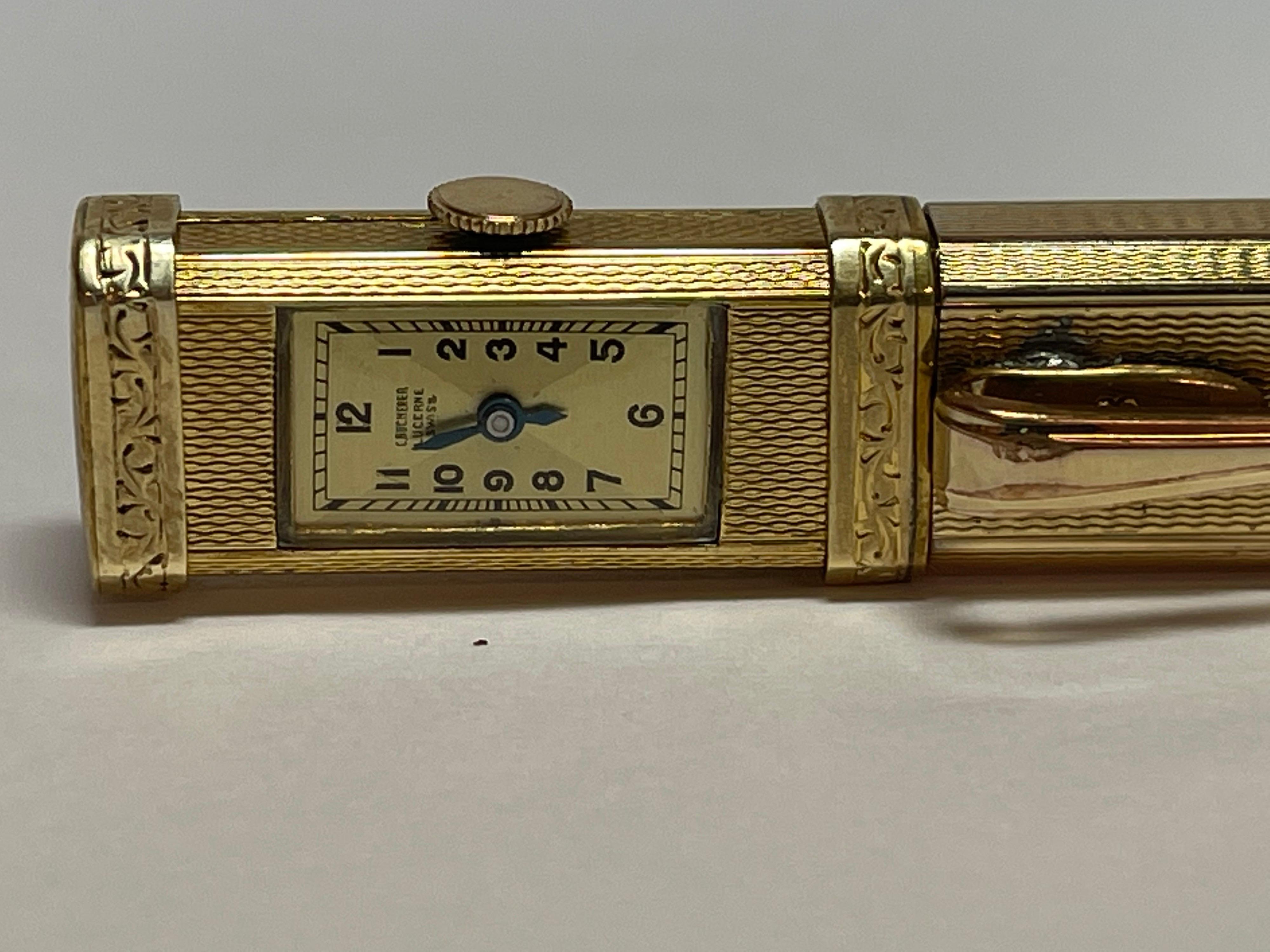 Hand-Crafted Bucherer Mechanical Pencil Watch For Sale