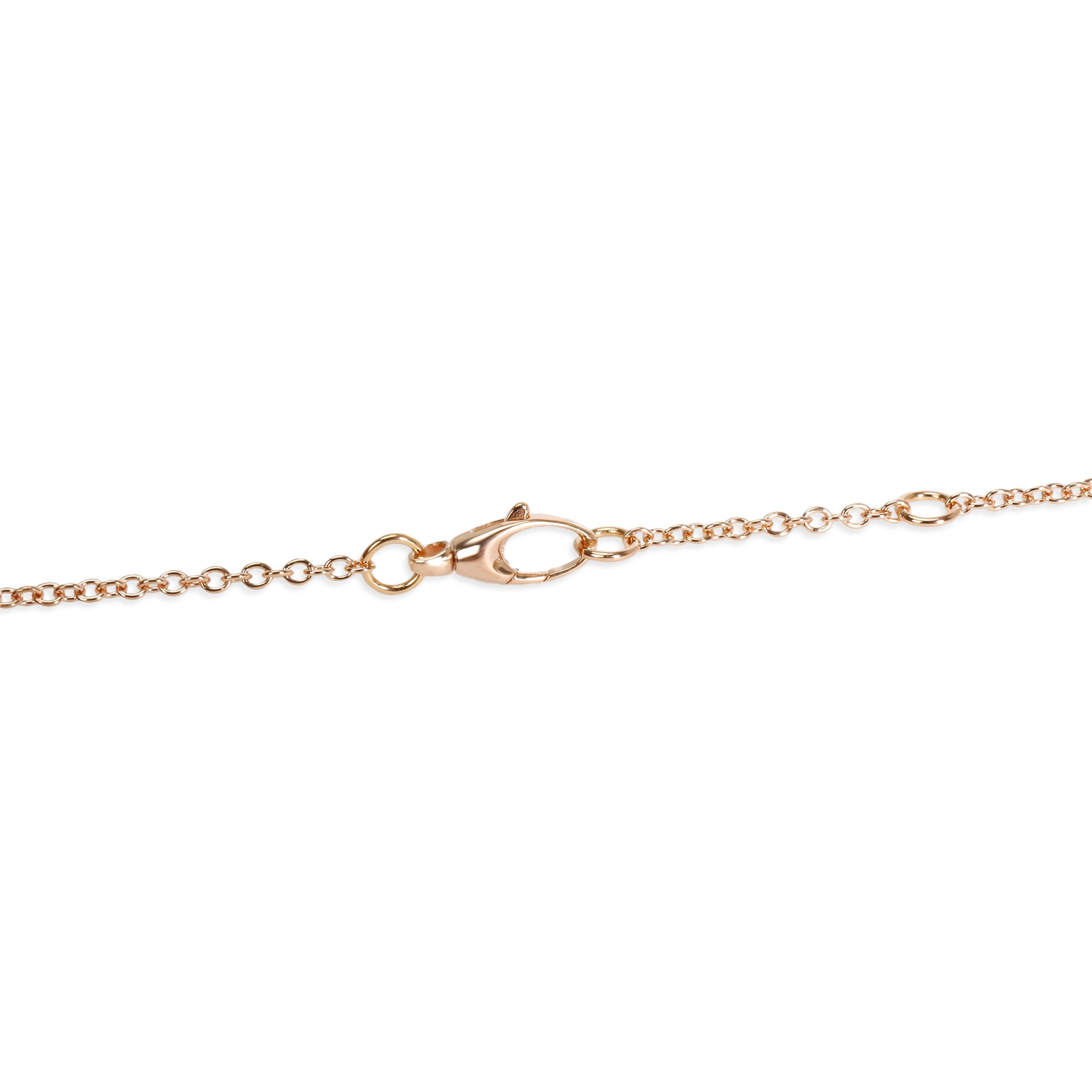 Bucherer Moonstone & Diamond Necklace in 18KT Rose Gold 0.05 CTW In Excellent Condition In New York, NY