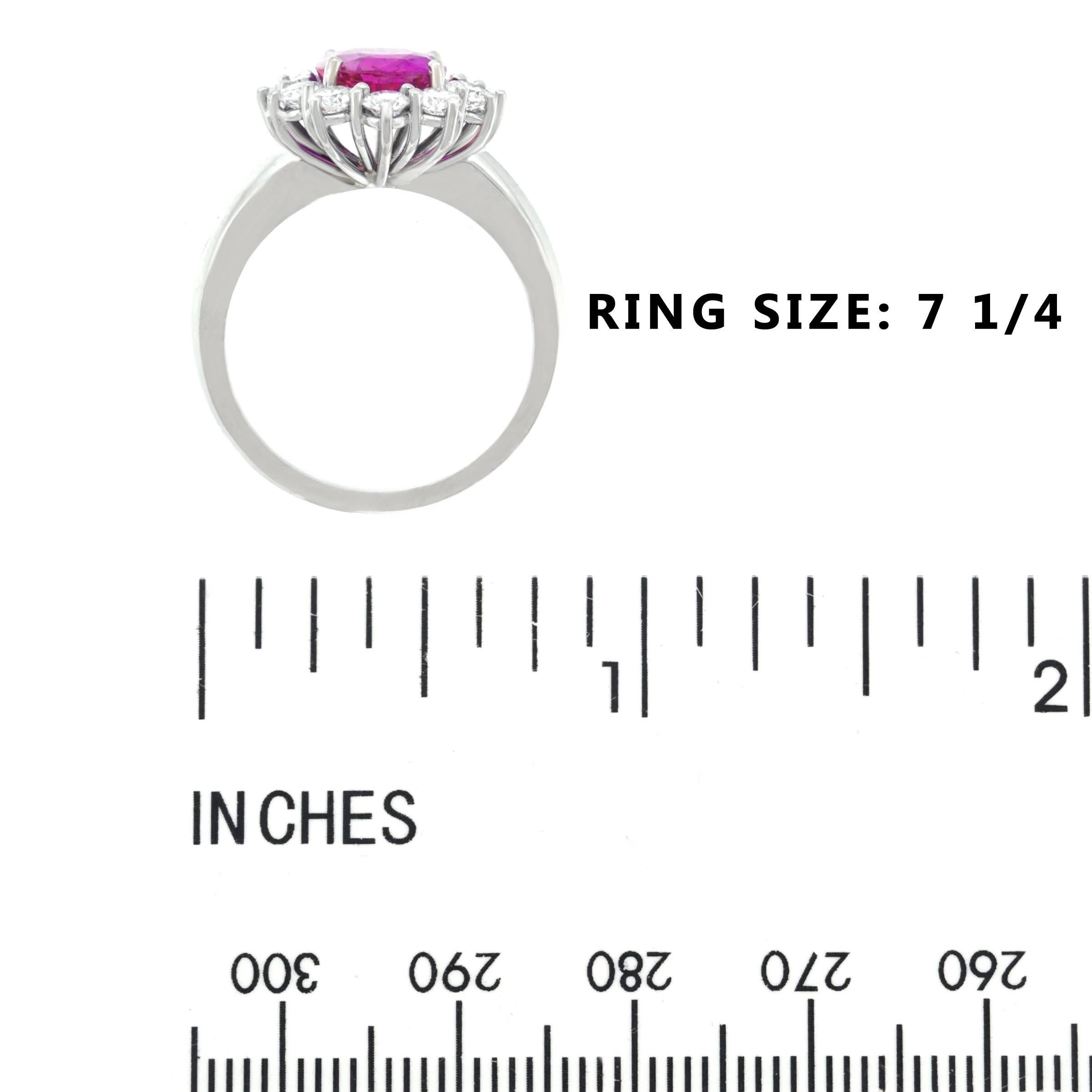 Bucherer Pink Sapphire and Diamond Set Gold Ring 2