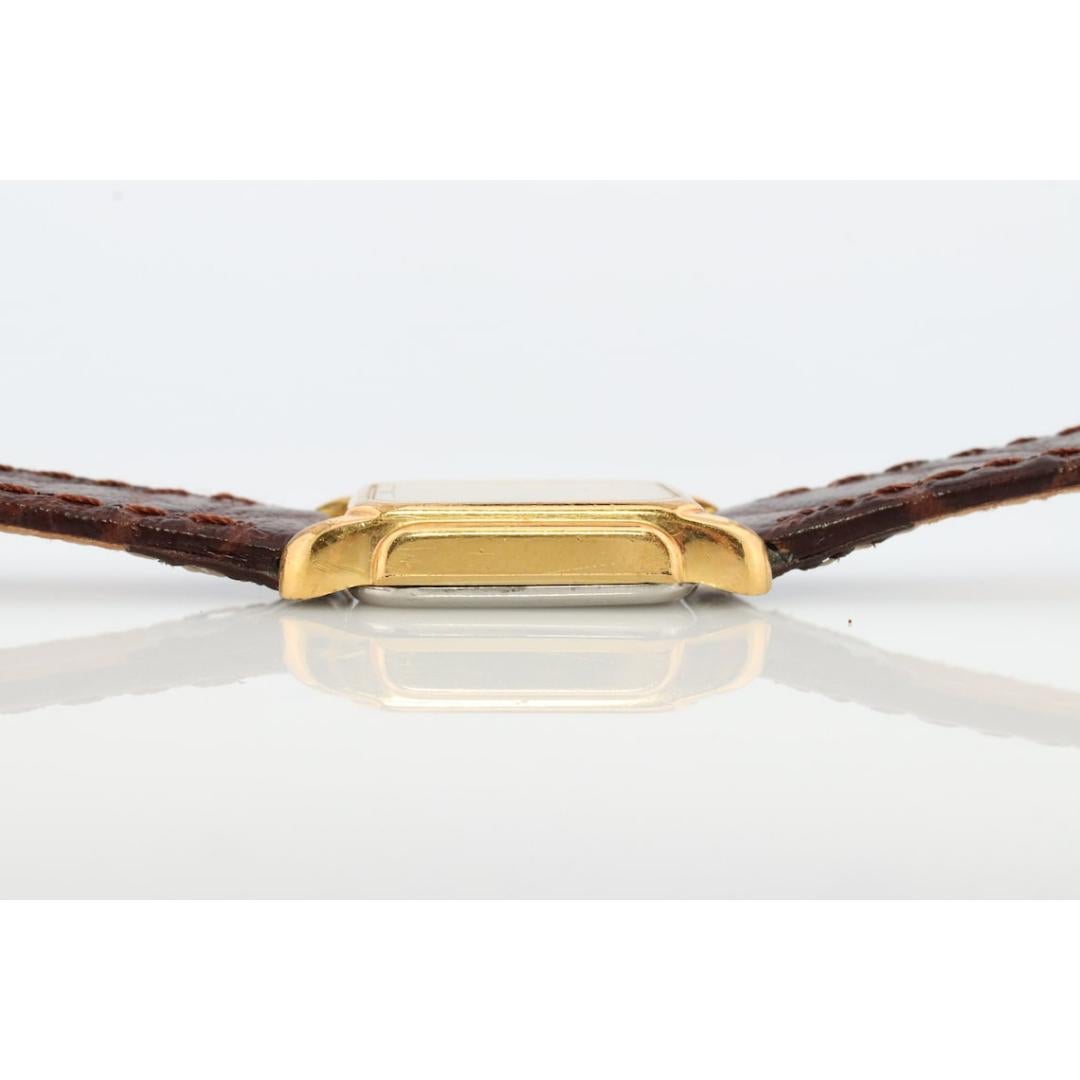Vintage from the 1950s
Band Material: Leather
Materials: White gold
Power: Battery
Readout: Analog

Style: Minimalist

Wonderful and Rare timepiece. Will be hard to find one like this one. BUCHERER Swiss made watch on a leather band.

Condition: