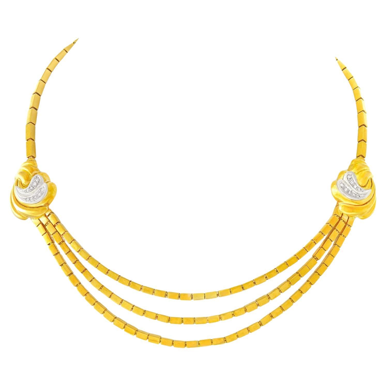 Bucherer Retro Forties Gold Necklace