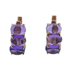Bucherer Rose Gold Amethyst Earrings