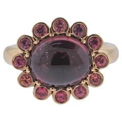Bucherer Rose Gold Pink Sapphire Tourmaline Ring