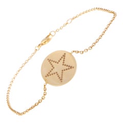 Bucherer Rose Gold Round Star Pendant Bracelet