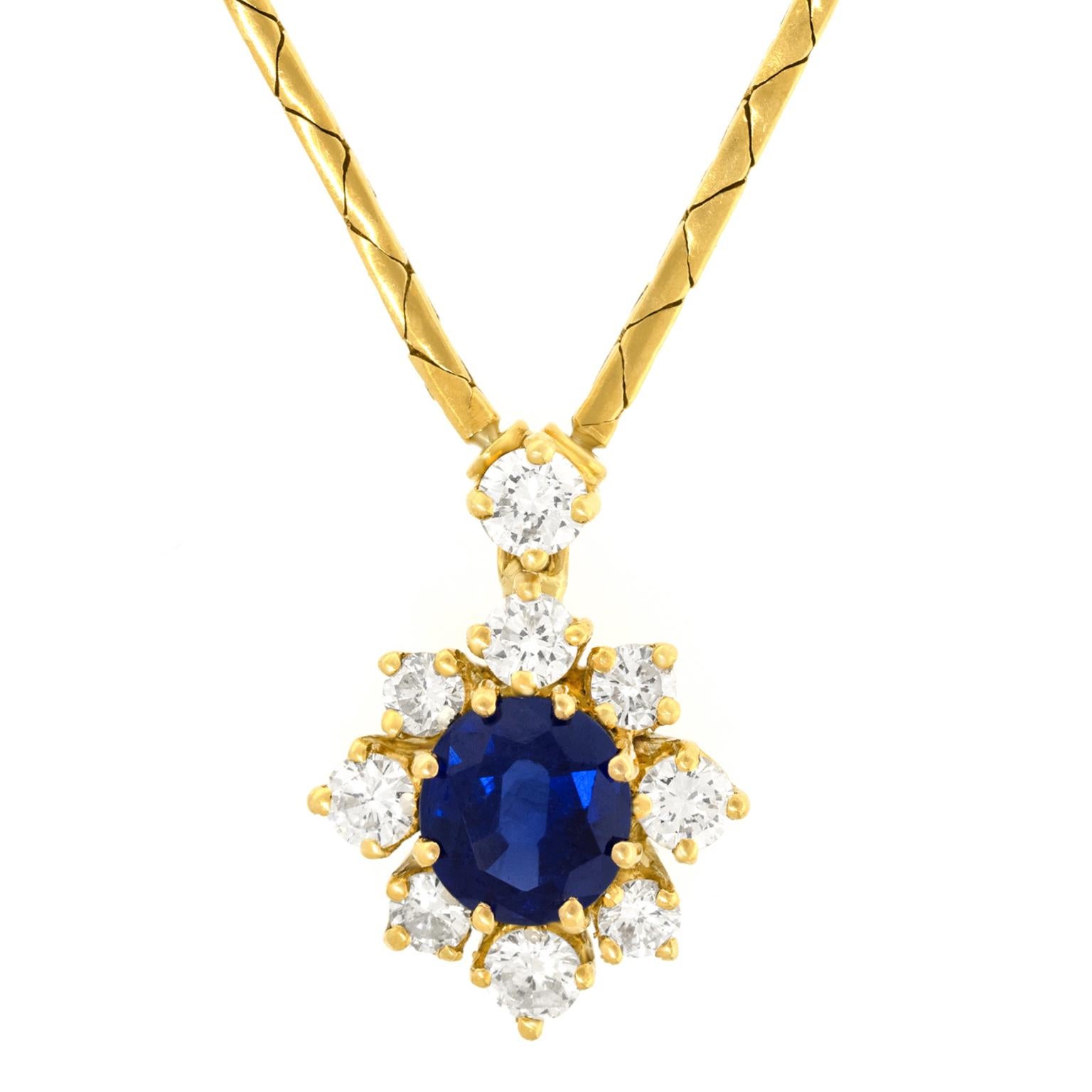 Bucherer Sapphire and Diamond Necklace For Sale 3