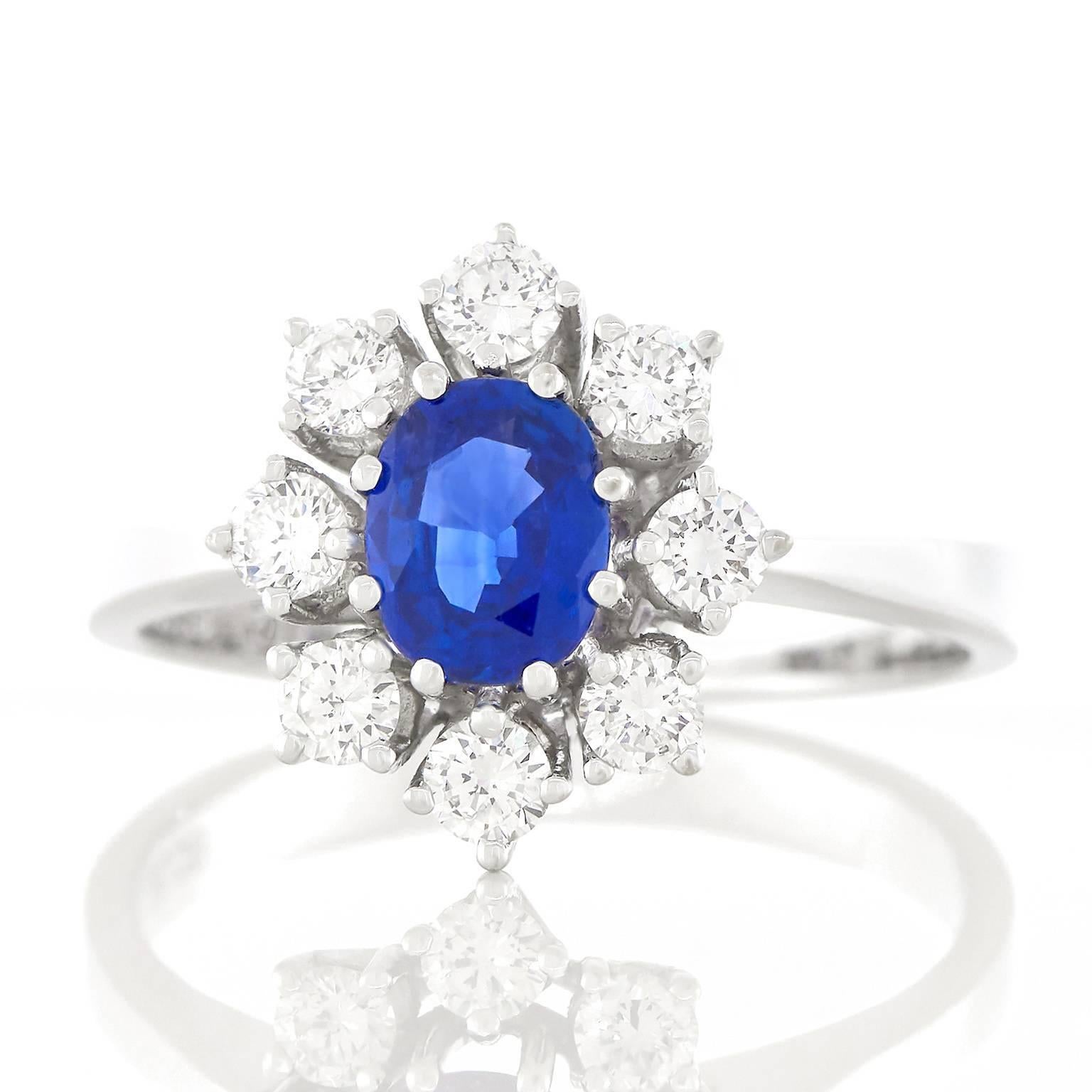 Bucherer Sapphire and Diamond Set Gold Ring 1
