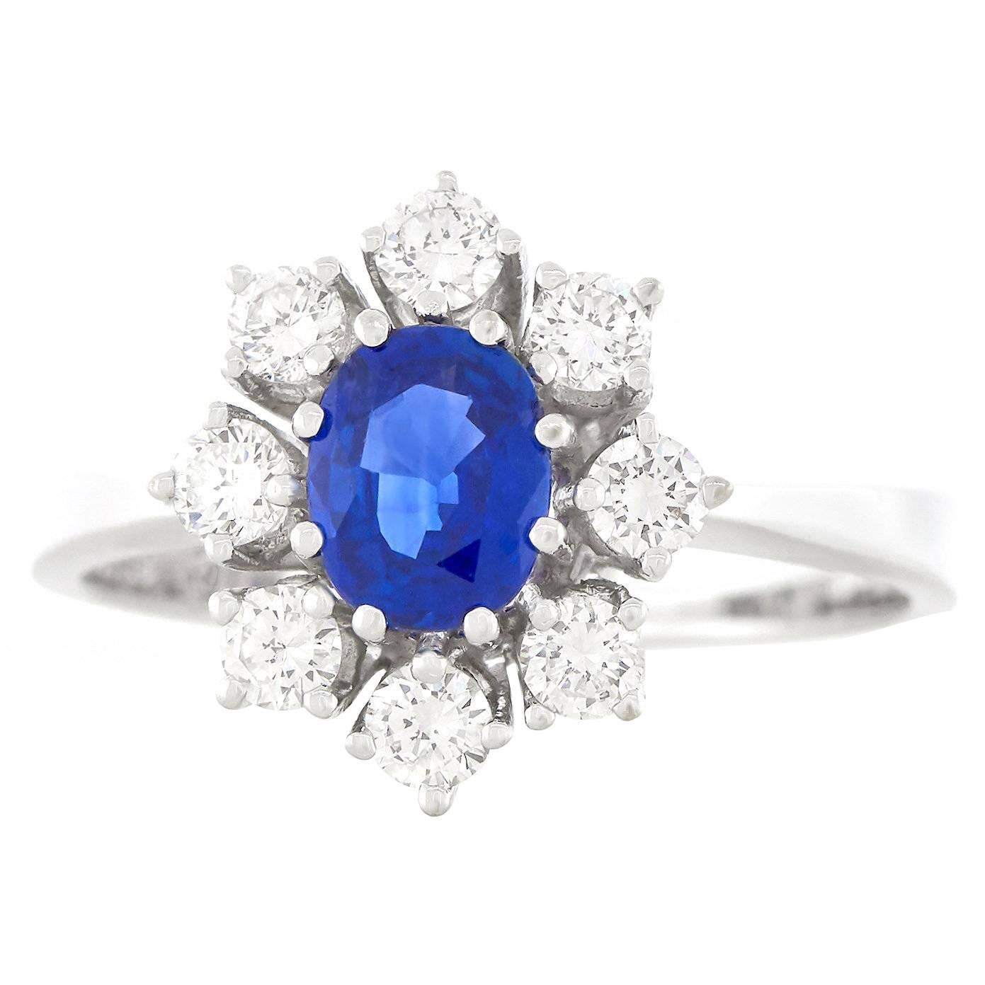 Bucherer Sapphire and Diamond Set Gold Ring