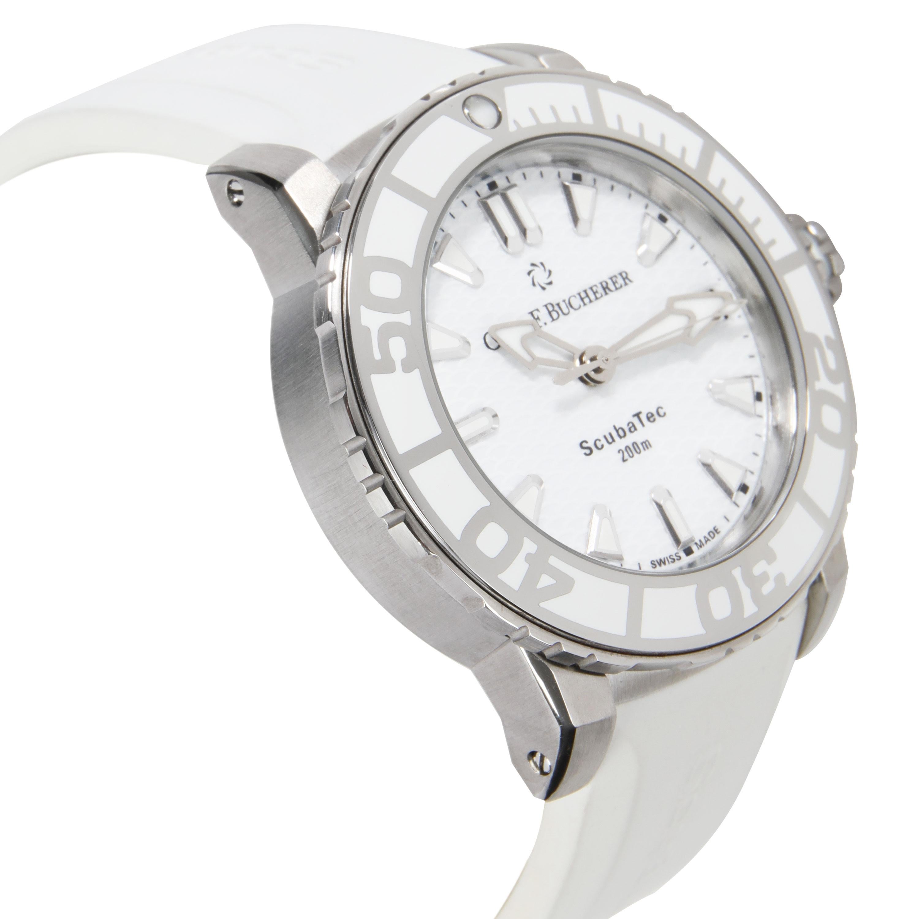 Bucherer ScubaTec 00.10634.23.23.03 Women's Watch in Stainless Steel In Excellent Condition In New York, NY