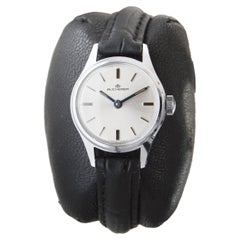 Bucherer Edelstahl Damen Sportuhr in New Old Stock Zustand 1950er Jahre