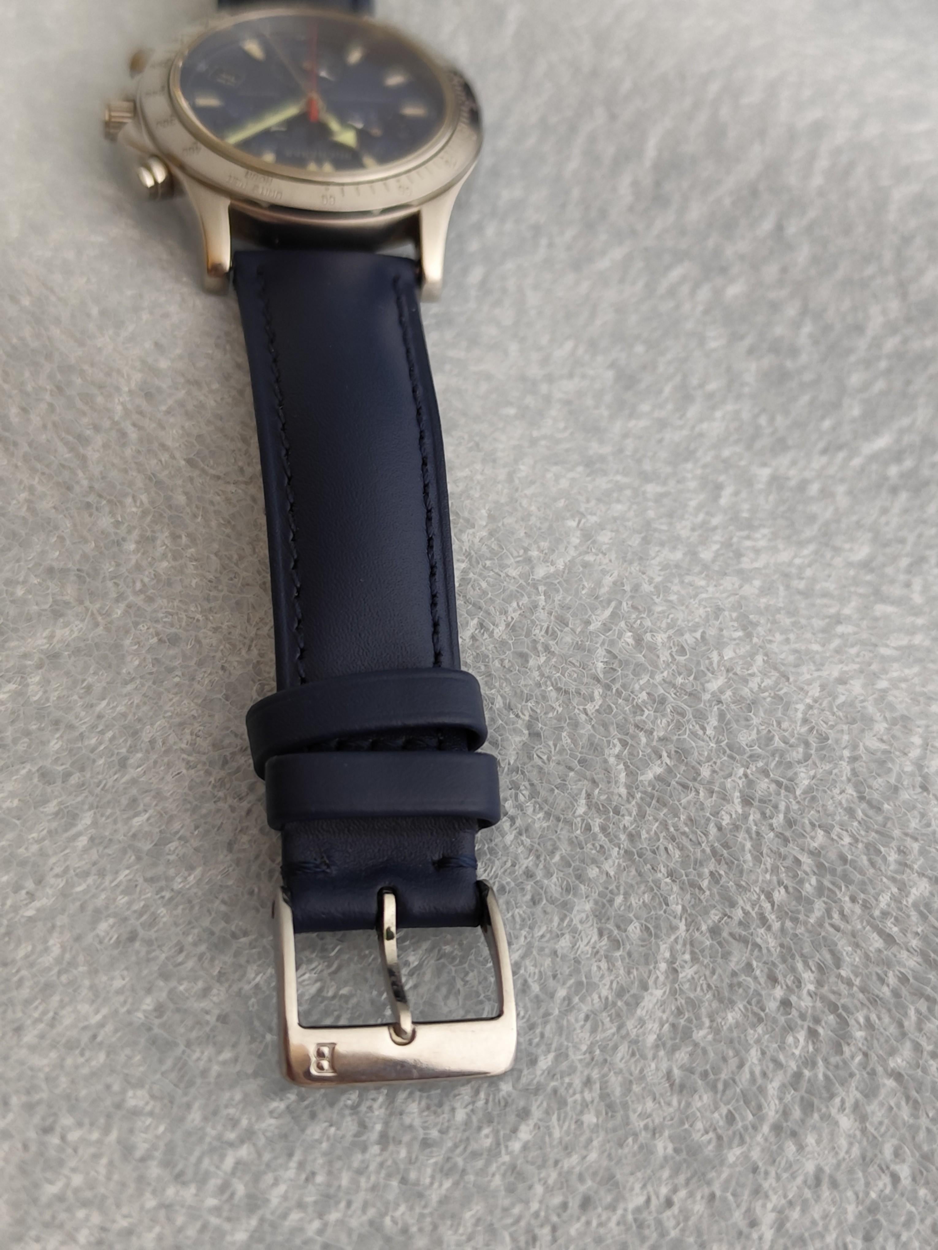 Reloj de caballero Bucherer Cronógrafo ratrapante de acero inoxidable de 40 mm en venta 6