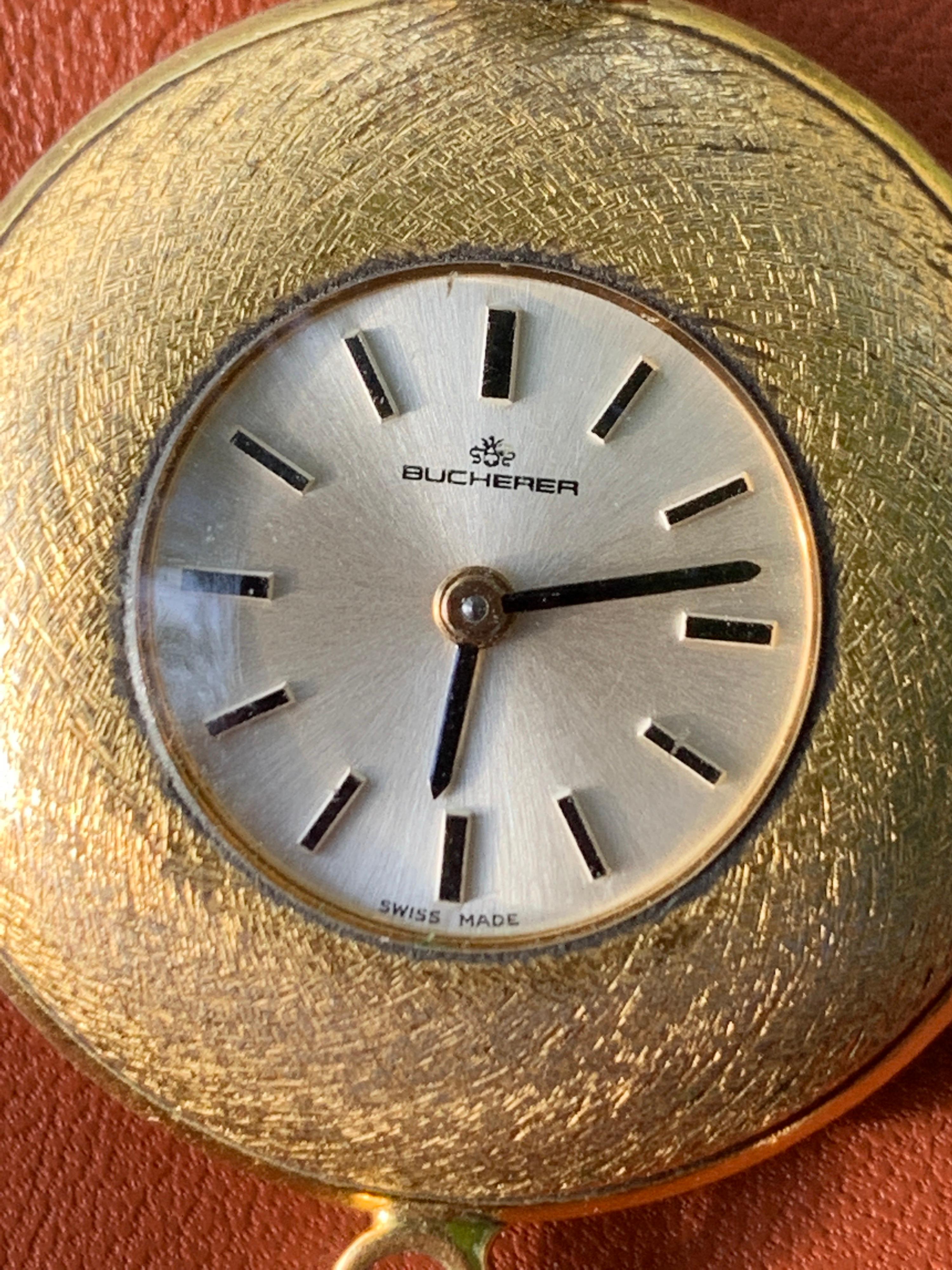 Mid-Century Modern Bucherer Swiss 18 Karat Gold Watch