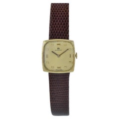 Retro Bucherer Tank Watch with 18K Yellow Gold Case By Cartier