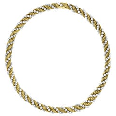 Bucherer, collier et bracelet deux pièces en or jaune 18 carats et perles