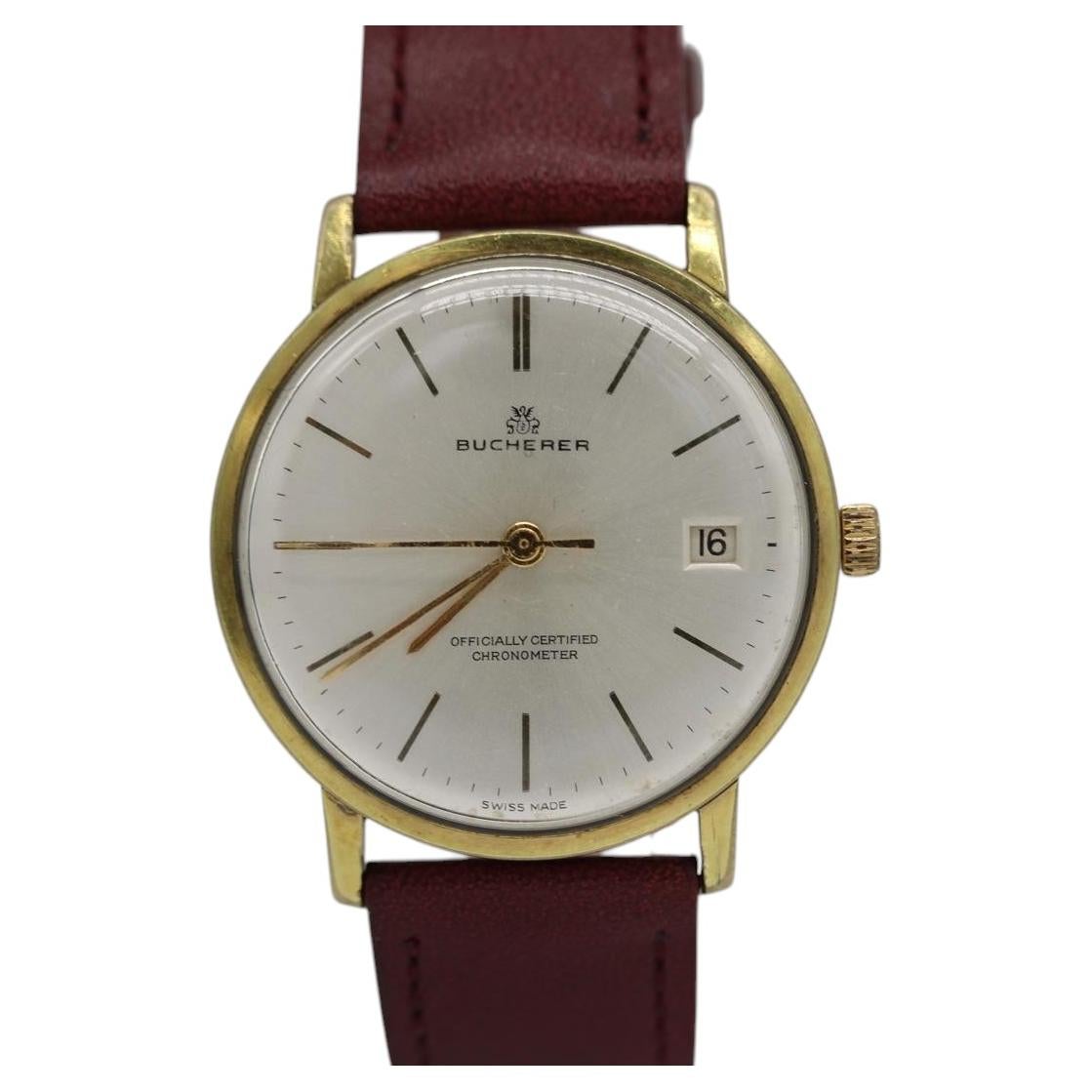 Bucherer Vintage Automatic – Gold Plated – 35mm – Serviced For Sale
