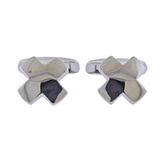 Bucherer White Gold Cross Cufflinks