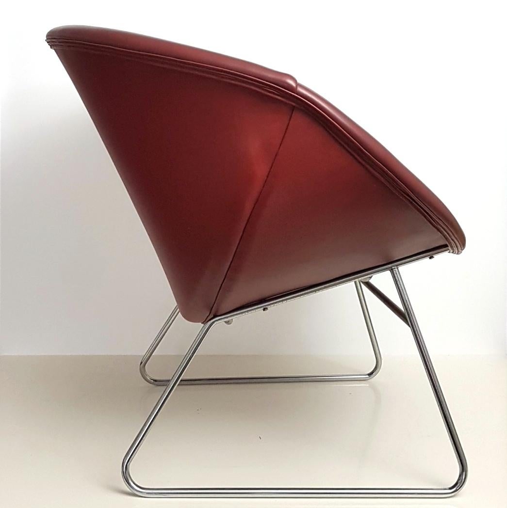 Dutch Bucket Lounge Chair by Rohé Noordwolde, 1950s