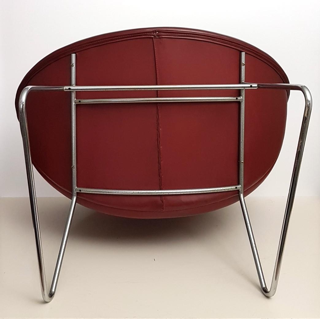 Metal Bucket Lounge Chair by Rohé Noordwolde, 1950s