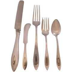 Service de couverts en argent sterling 35 pièces Buckingham Narrow par Shreve