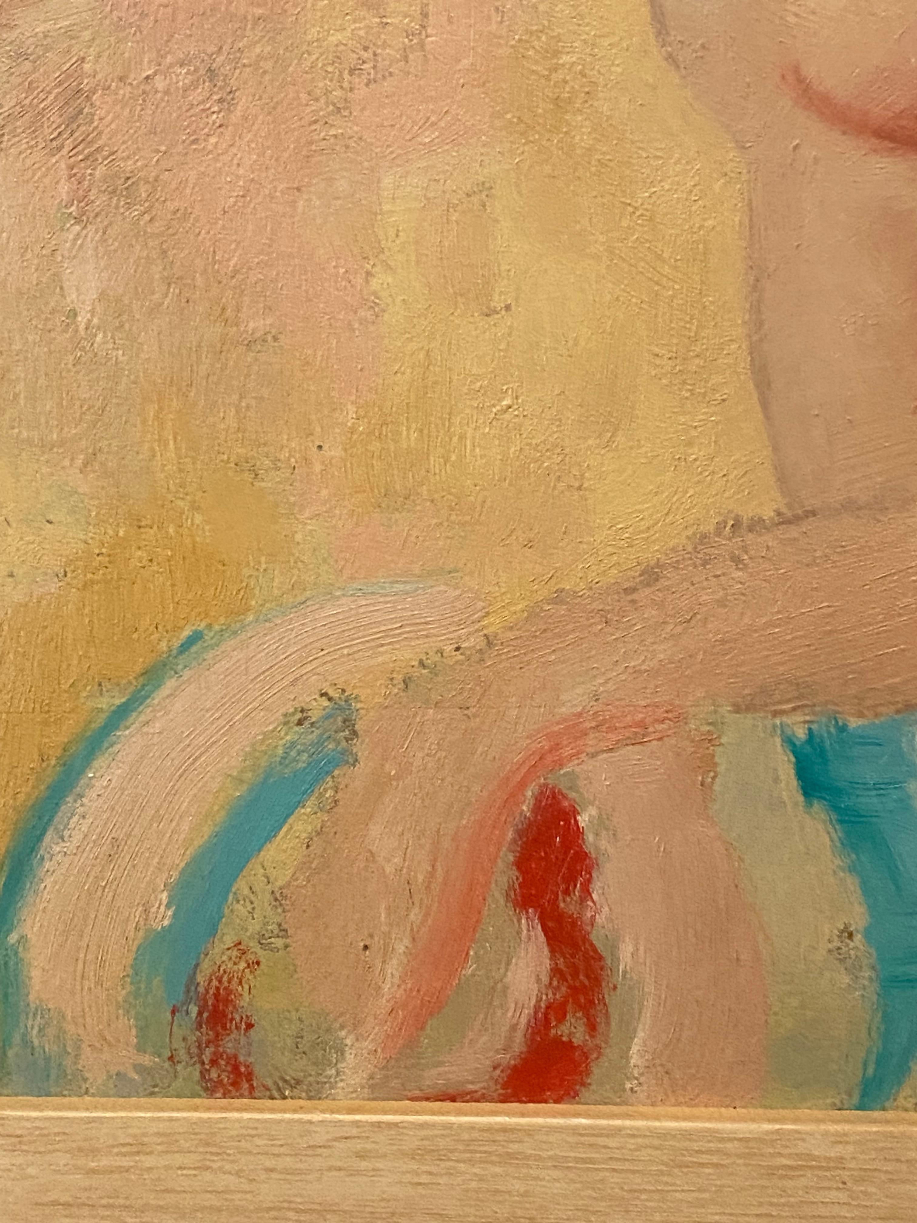 „Akt am Strand“  Öl auf Karton von Buckley MacGurrin (Impressionismus), Painting, von Buckley McGurrin