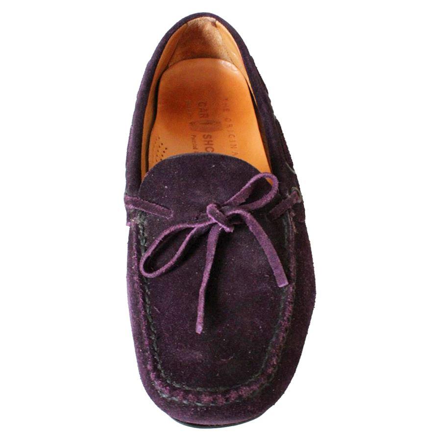 Black Carshoe Buckskin loafer size 37 1/2 For Sale