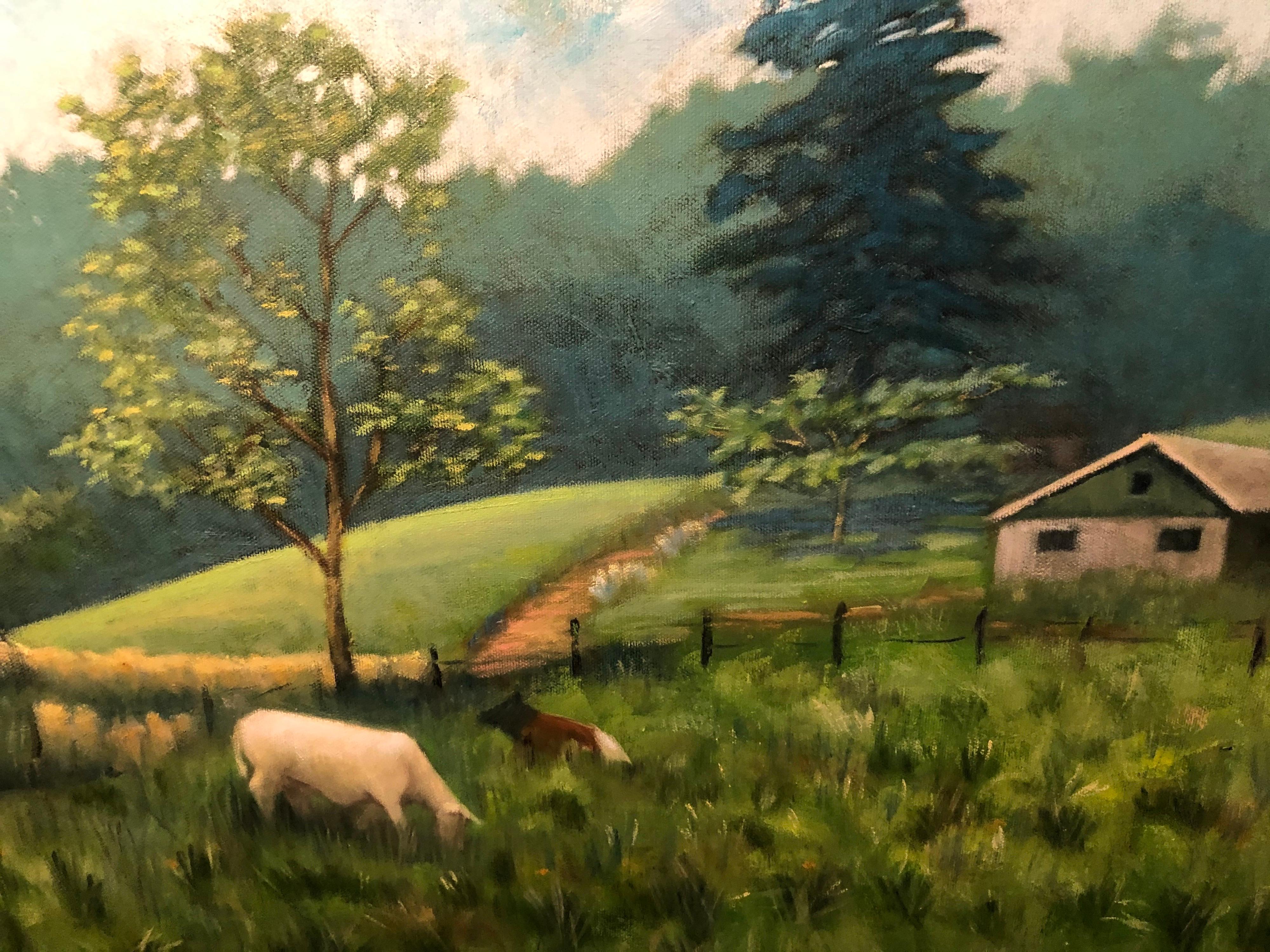 Bucolic Farm Landscape with Sheep For Sale 4