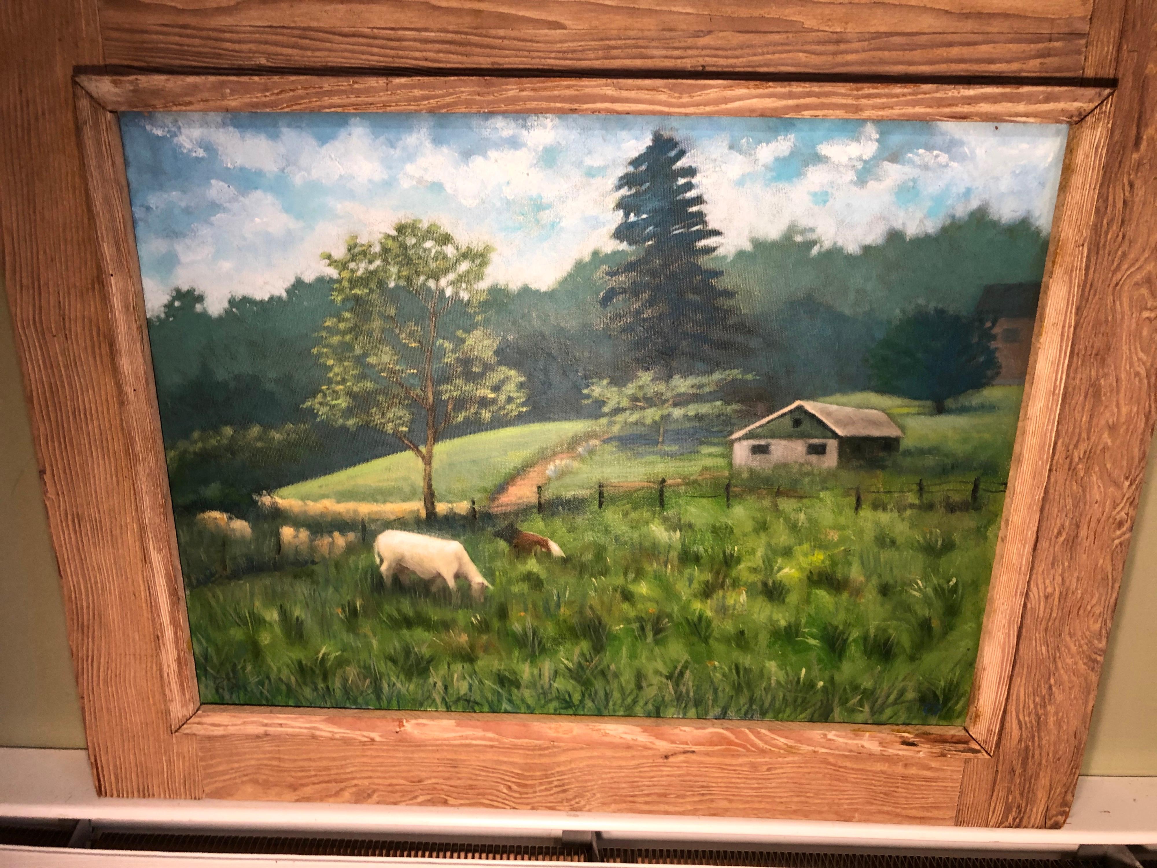 Bucolic Farm Landscape with Sheep For Sale 8