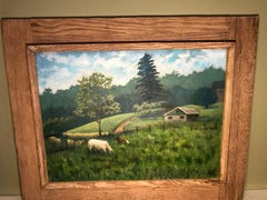Bucolic Farm Landscape with Sheep