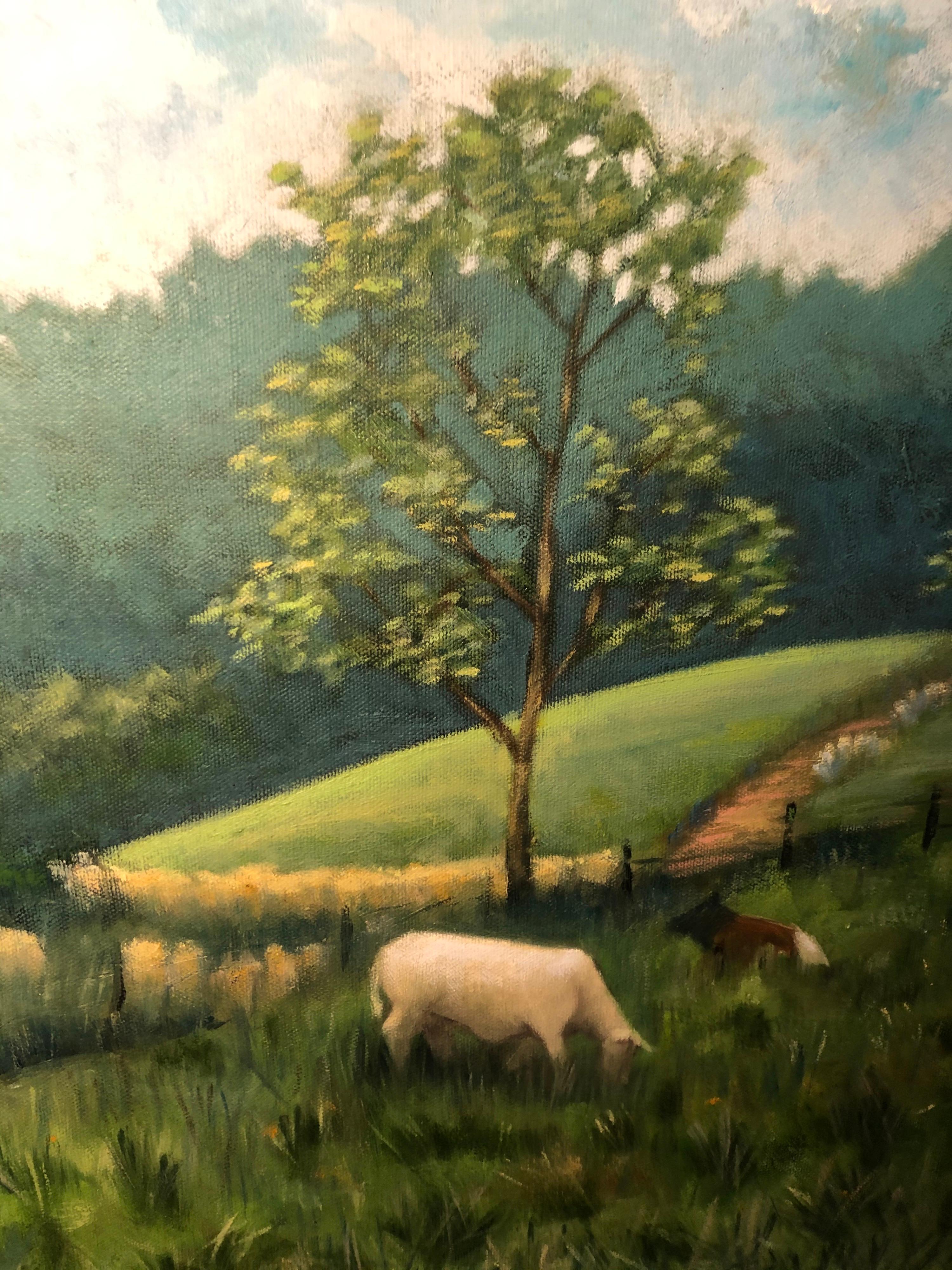 Bucolic Farm Landscape with Sheep For Sale 2