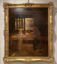 ‘Bucolic Joinings’ Painting by Lexden Lewis Pocock