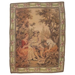Vintage Bucolic Scene, Tapestry, 1950s