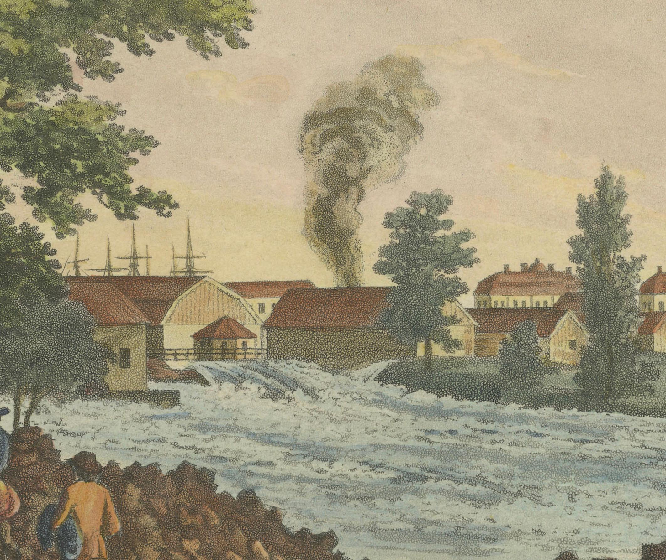 Paper Bucolic Tranquility: Söderfors in Sweden by Ulrik Thersner, 1825 For Sale