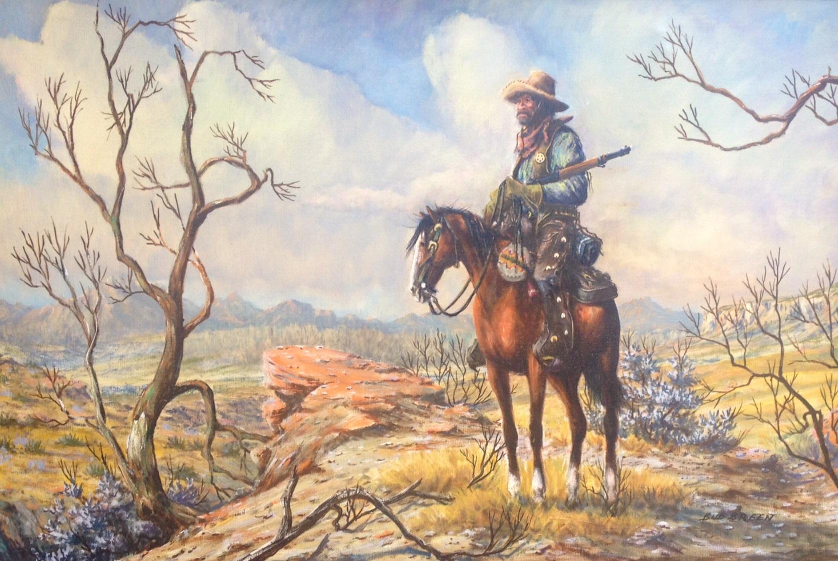 Bud Breen Landscape Painting - Pride of Texas: the Ranger