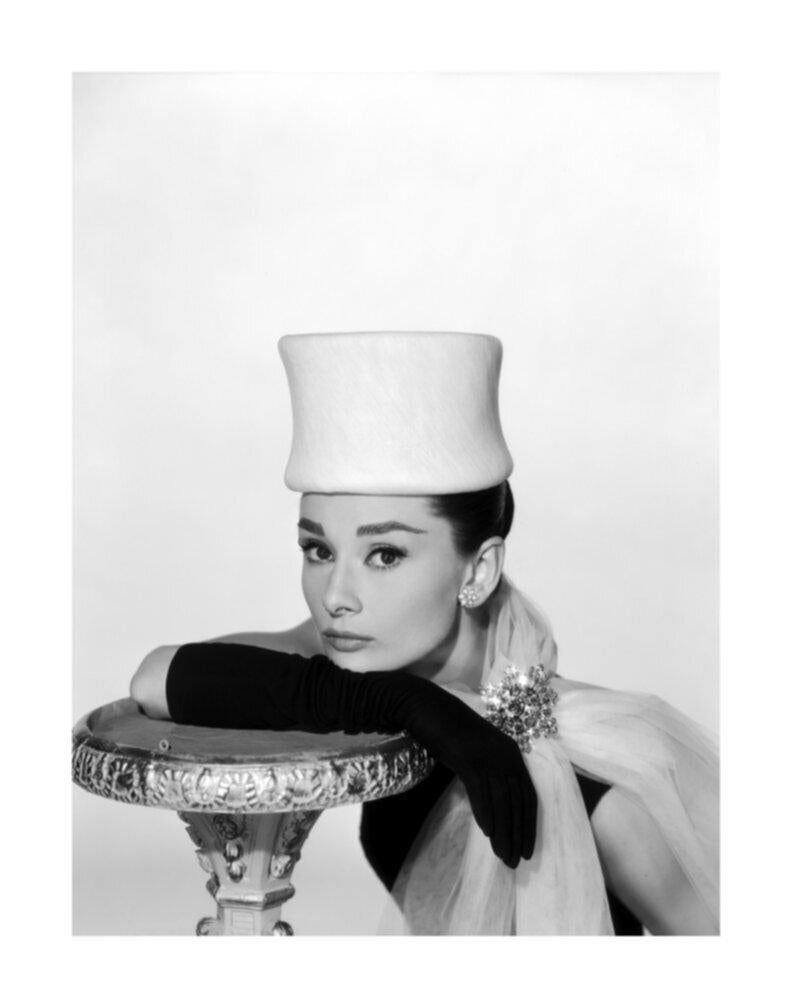 Bud Fraker Black and White Photograph - Audrey Hepburn Glamour Portrait in Tulle