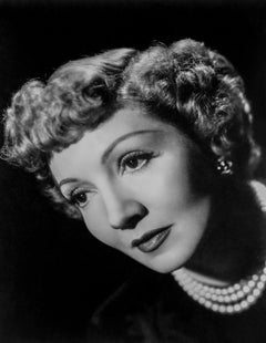 Vintage Claudette Colbert in the Studio Fine Art Print