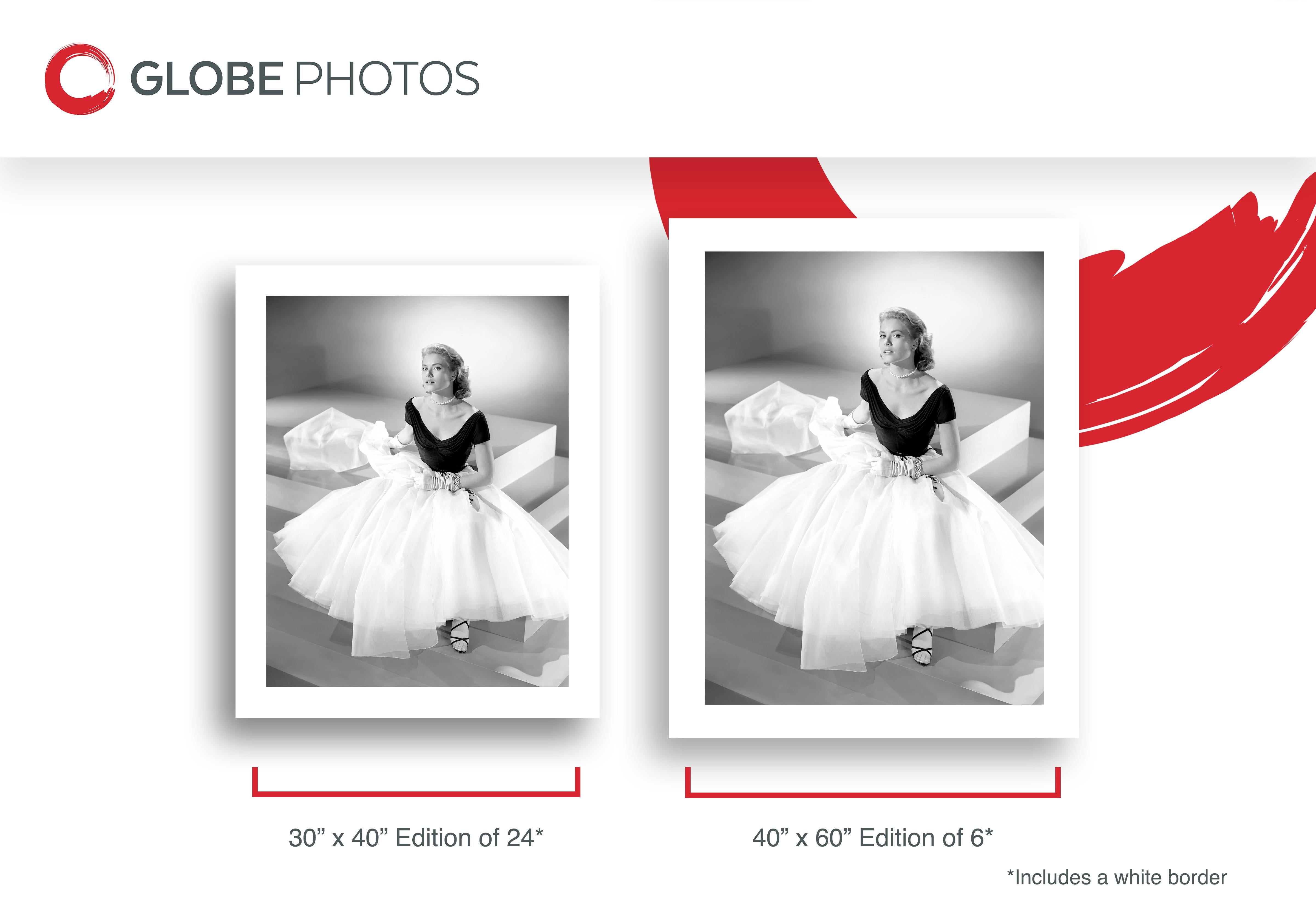 Grace Kelly: Classic Portrait of Elegance - Gray Black and White Photograph by Bud Fraker