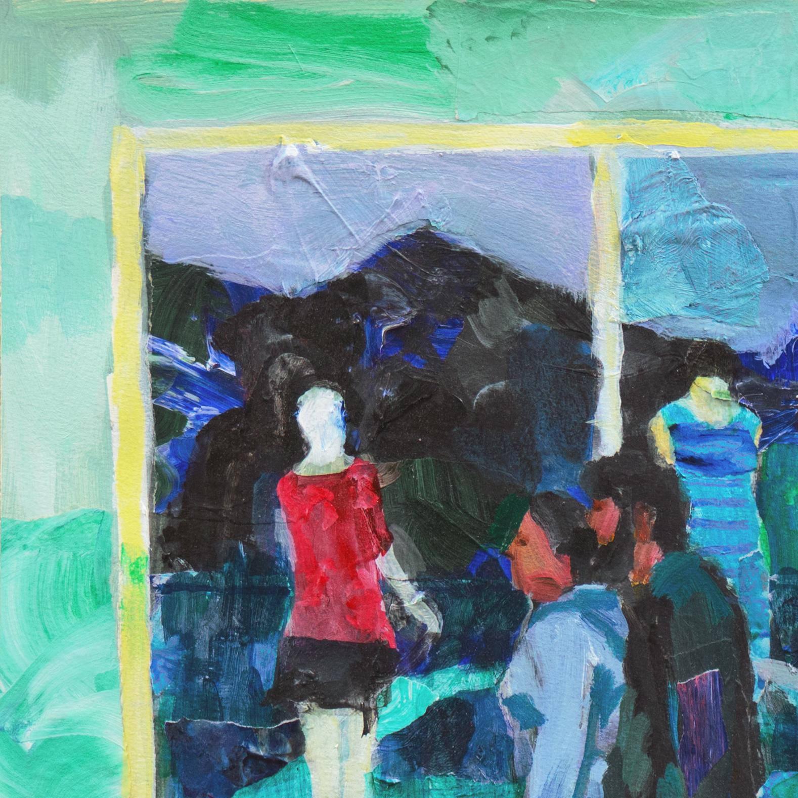 'Mannequins in a Store Window', Bay Area Figurative, Student of Wayne Thiebaud - Post-Impressionist Mixed Media Art by Bud Gordon