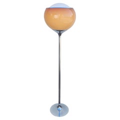 Bud Grande Floor Lamp by Harvey Guzzini in Cappuccino Color, Yugoslavia 1960s