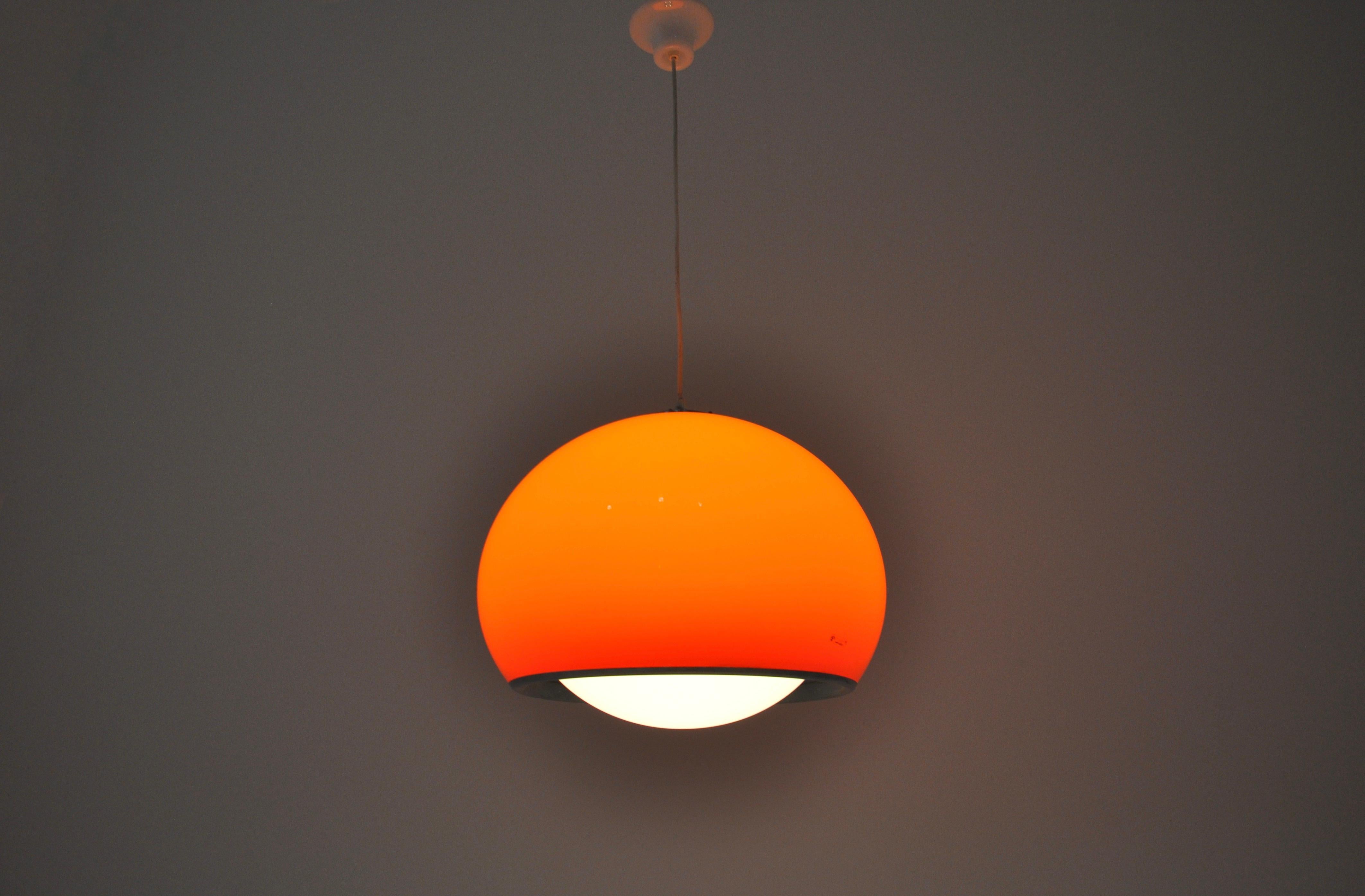 Mid-Century Modern Lampe suspendue Bud Grande de Harvey Guzzini, 1970