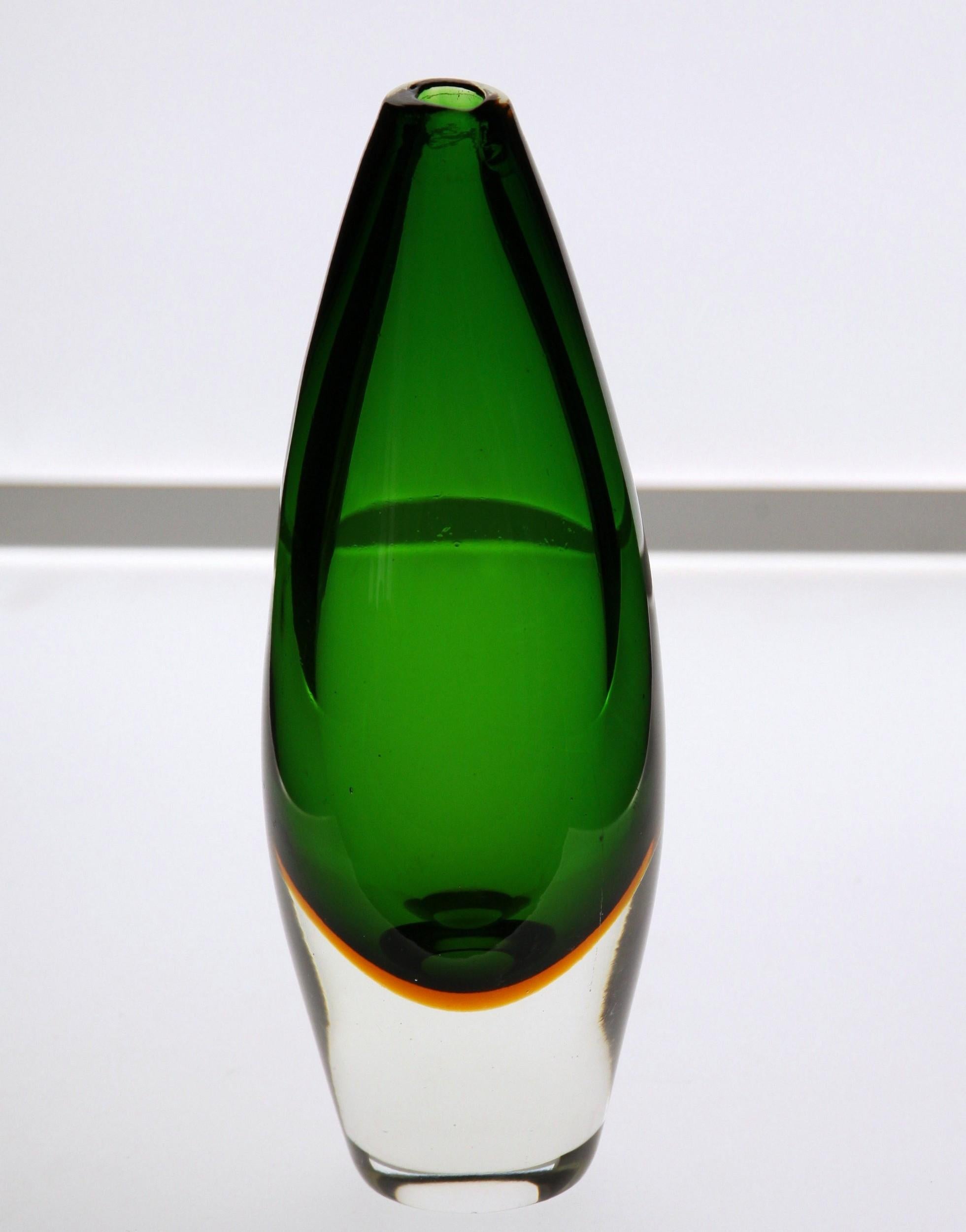 Bud Murano Vase Massiccio Sommerso Colors, Seguso Vetri d'Arte Attribution 1960s 2