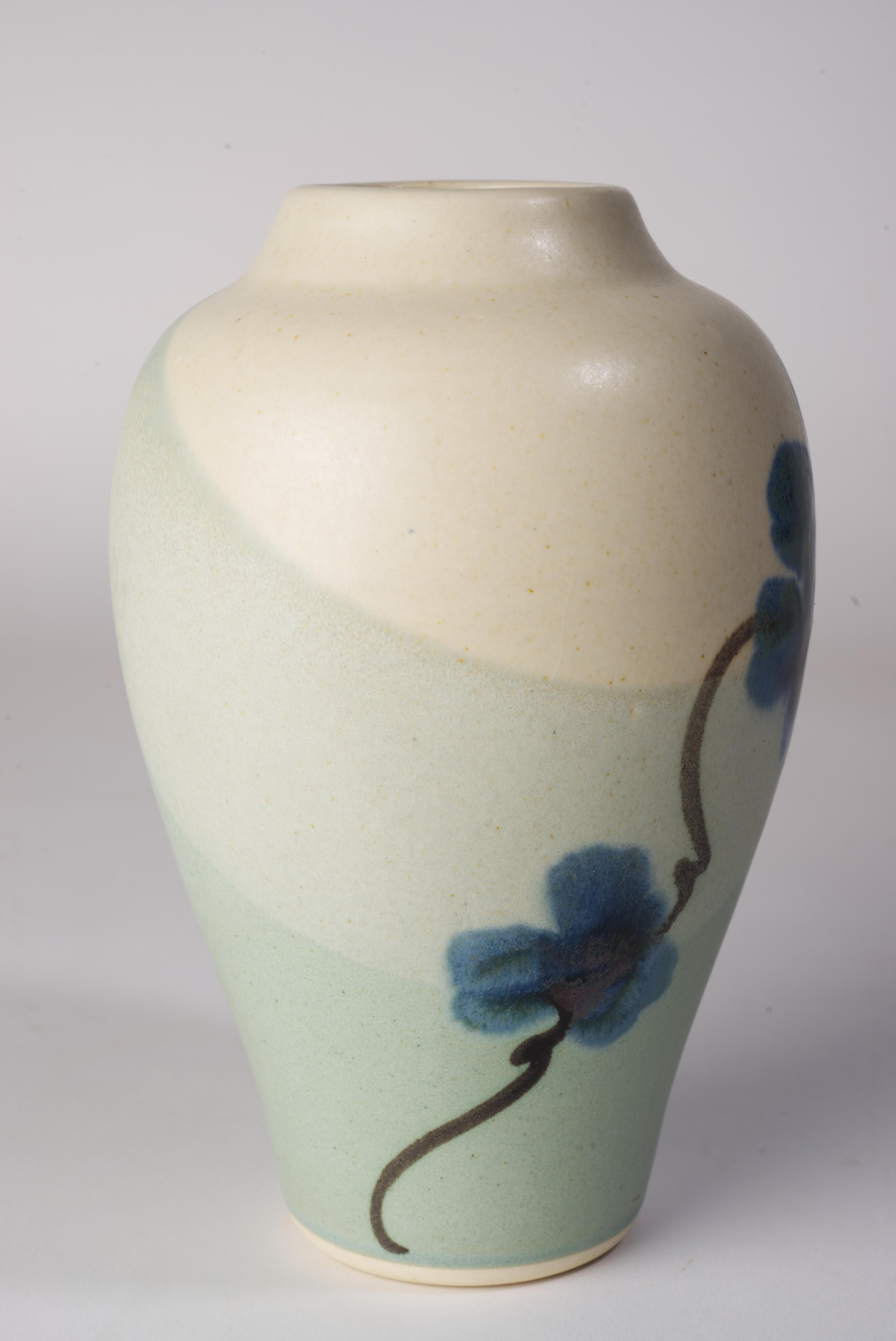 American Bud Vase by Kent Follette, Art Pottery Organic Modern For Sale