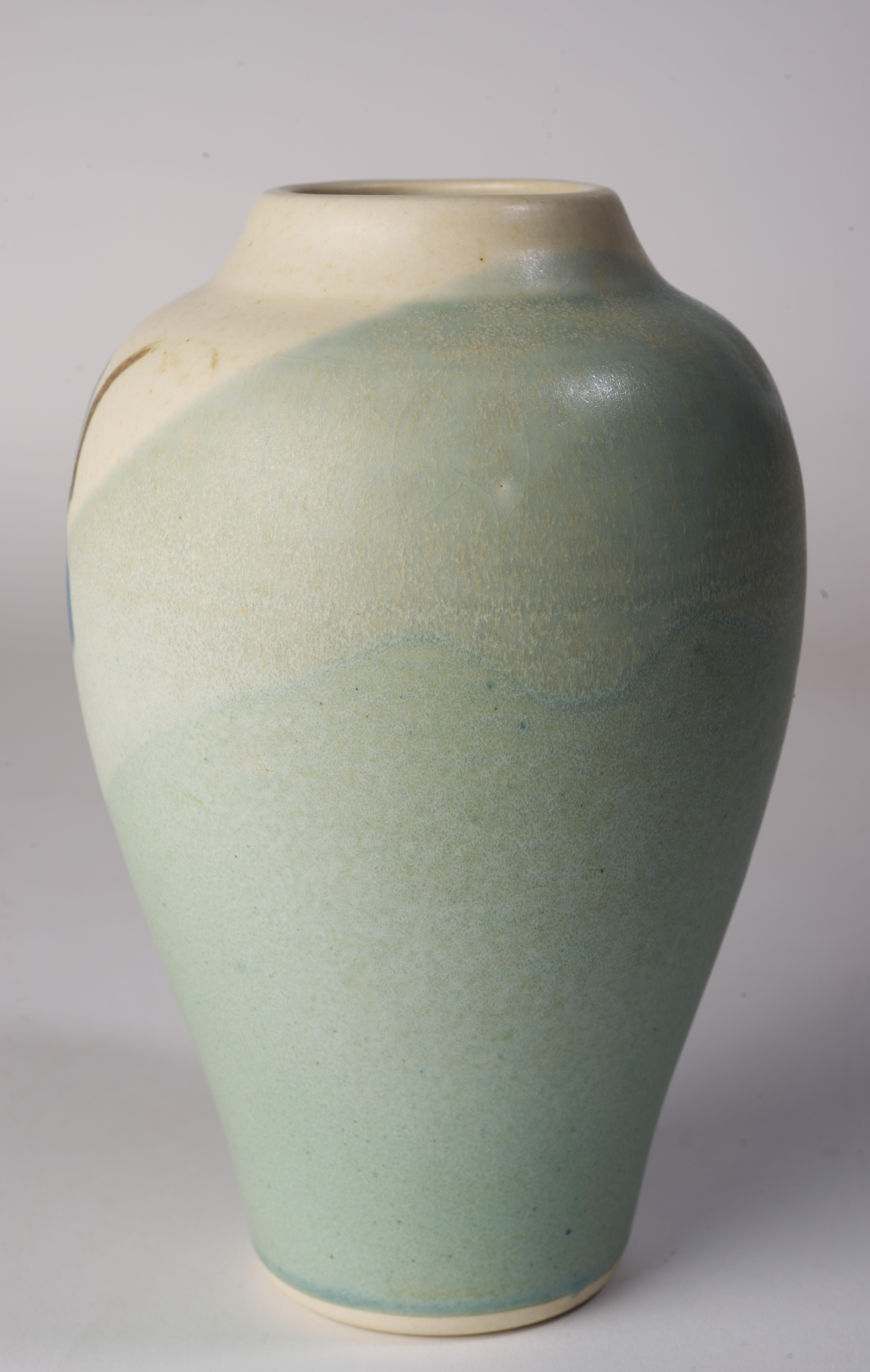 Bud Vase by Kent Follette, Art Pottery Organic Modern In Good Condition For Sale In Clifton Springs, NY