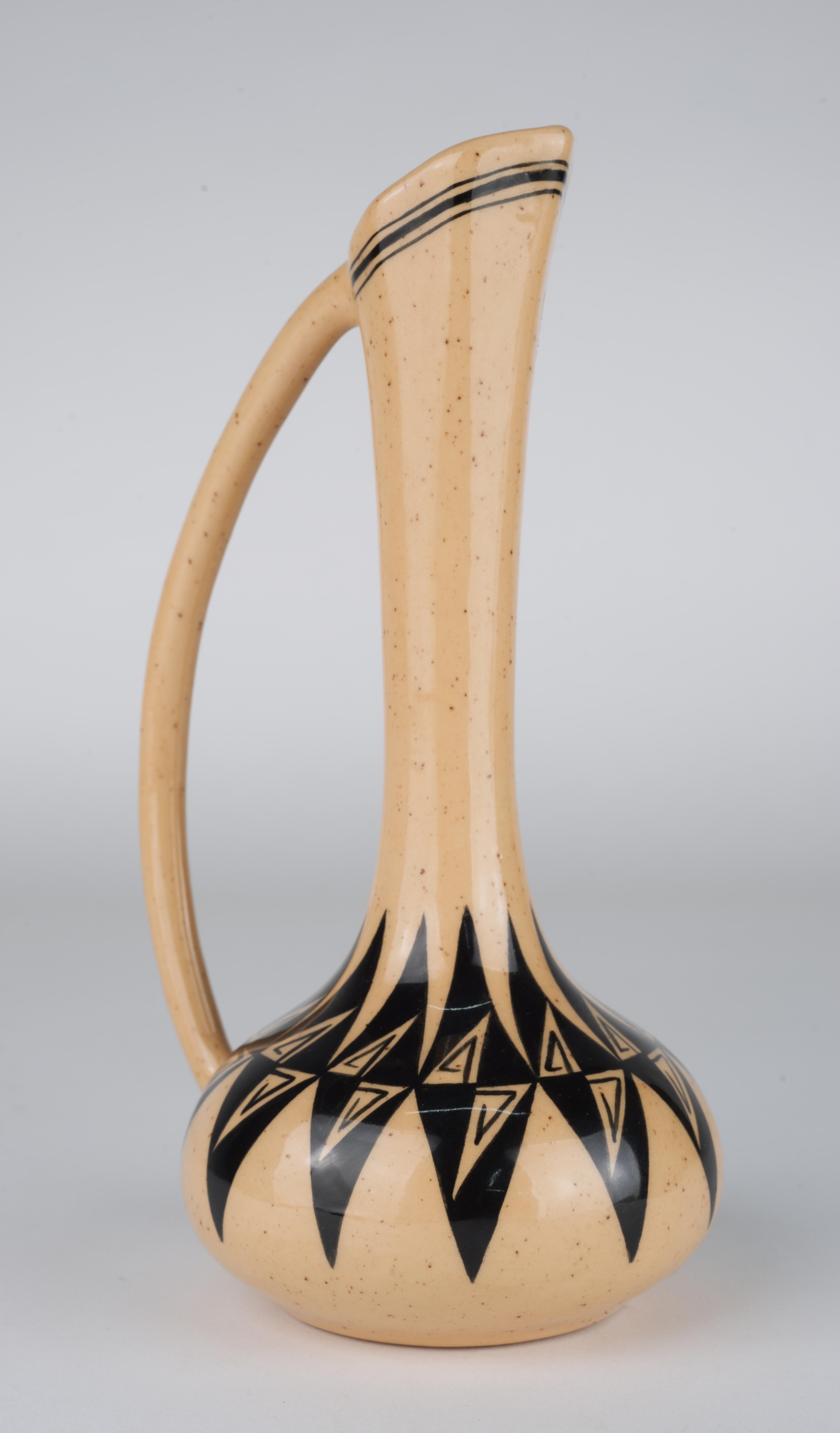 Native American Bud Vase Ewer Pueblo Art Pottery Signed For Sale