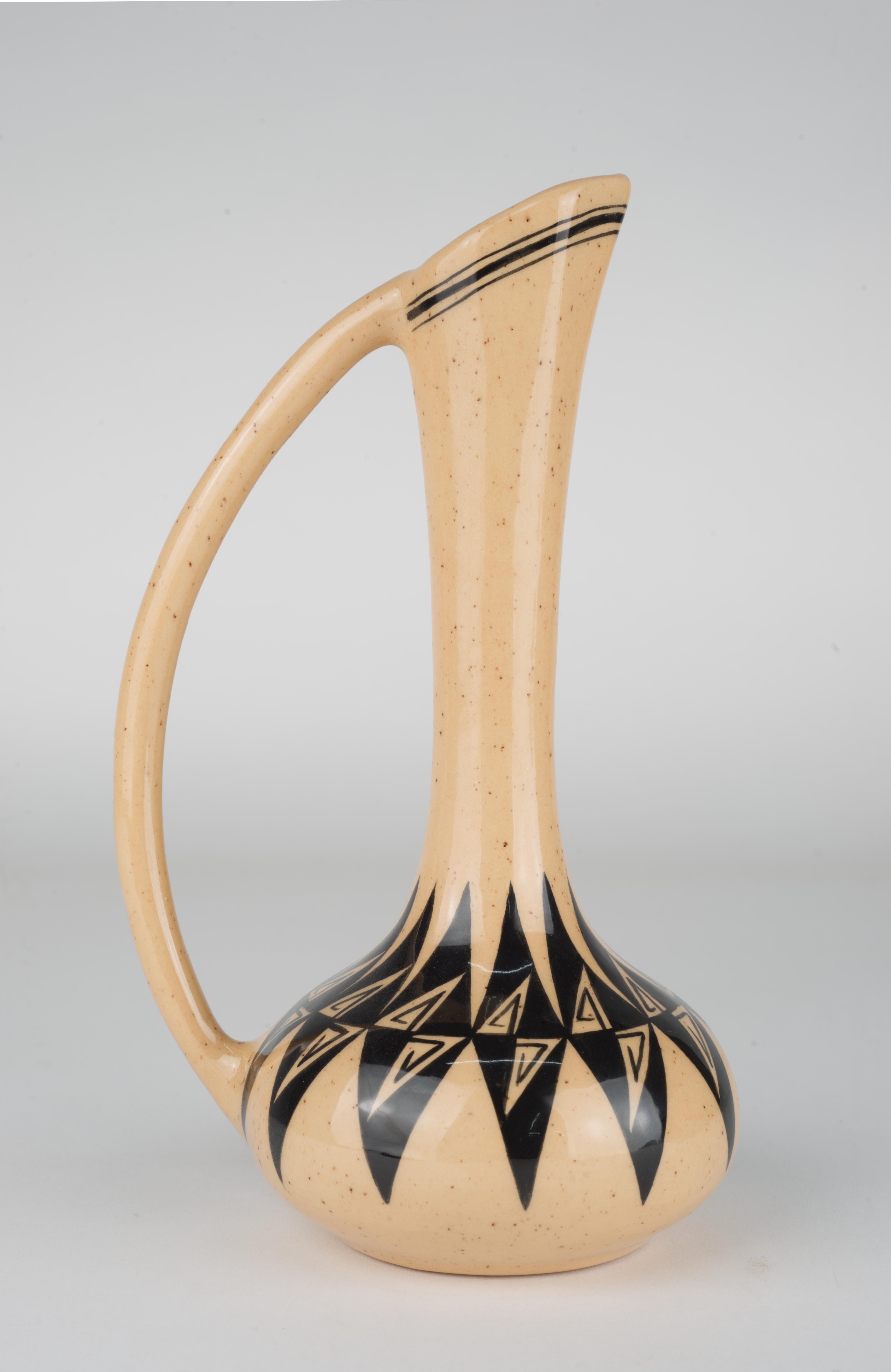 American Bud Vase Ewer Pueblo Art Pottery Signed For Sale
