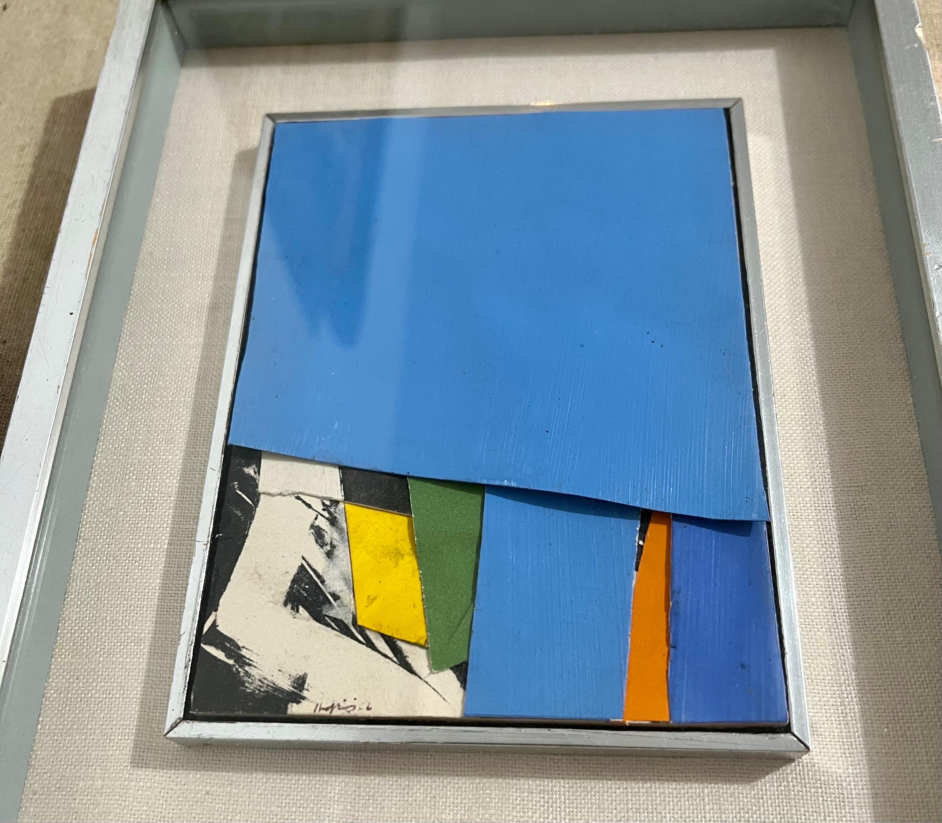 Budd Hopkins Pintura expresionista abstracta modernista de bordes duros Collage 1966 1