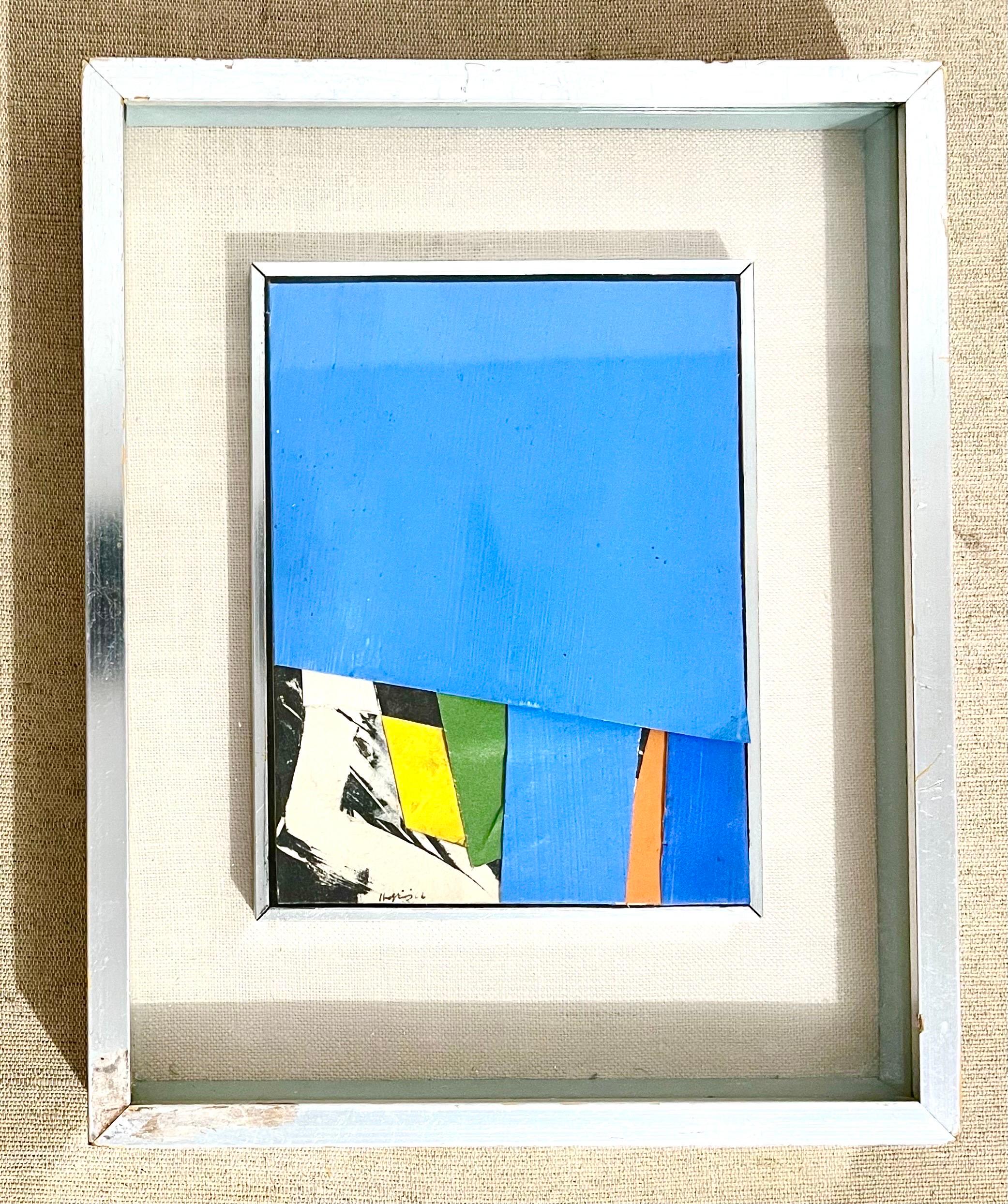 Budd Hopkins Pintura expresionista abstracta modernista de bordes duros Collage 1966 5