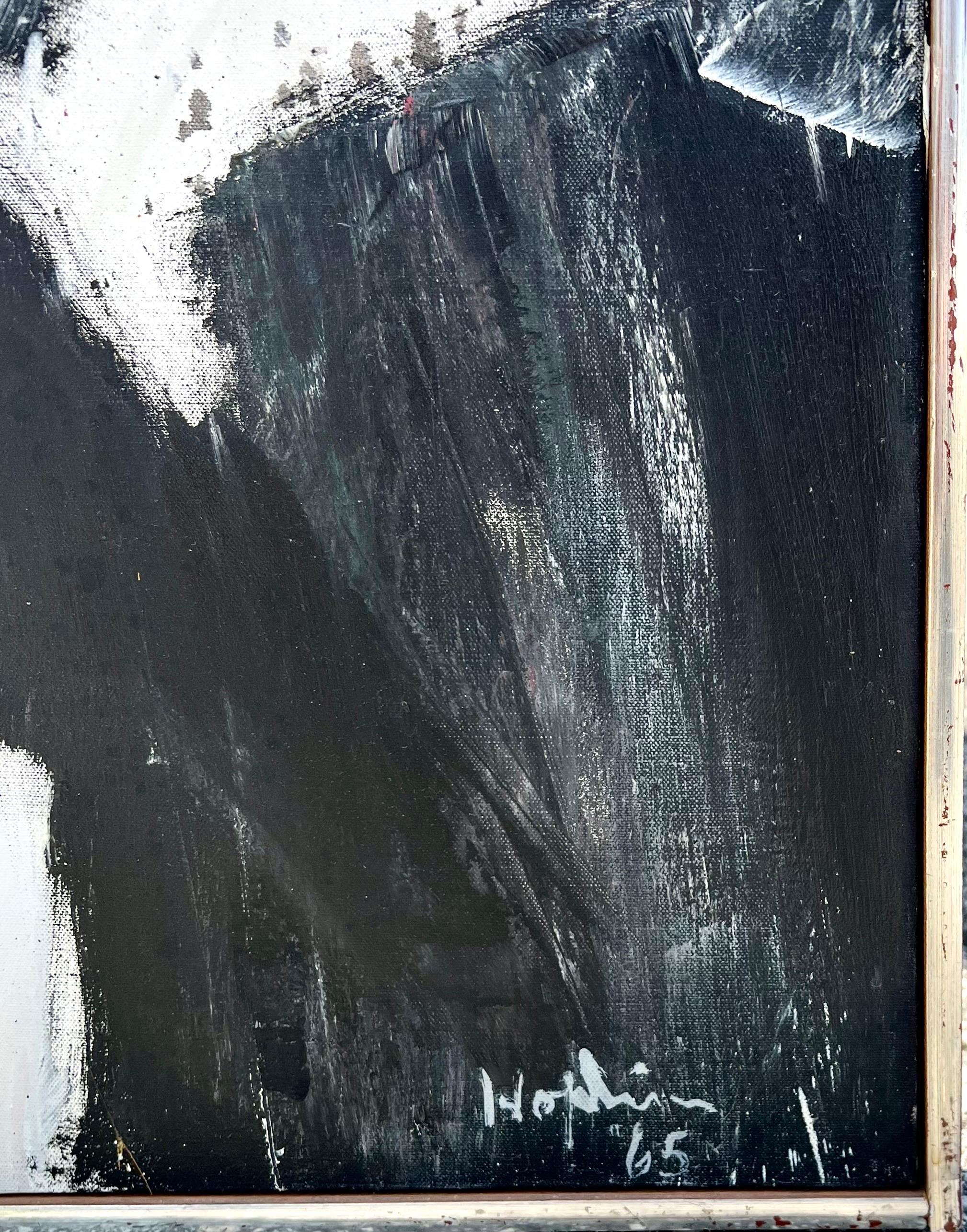 Large Budd Hopkins Modernist Hard Edged Abstract Expressionist Oil Painting 1965 For Sale 7