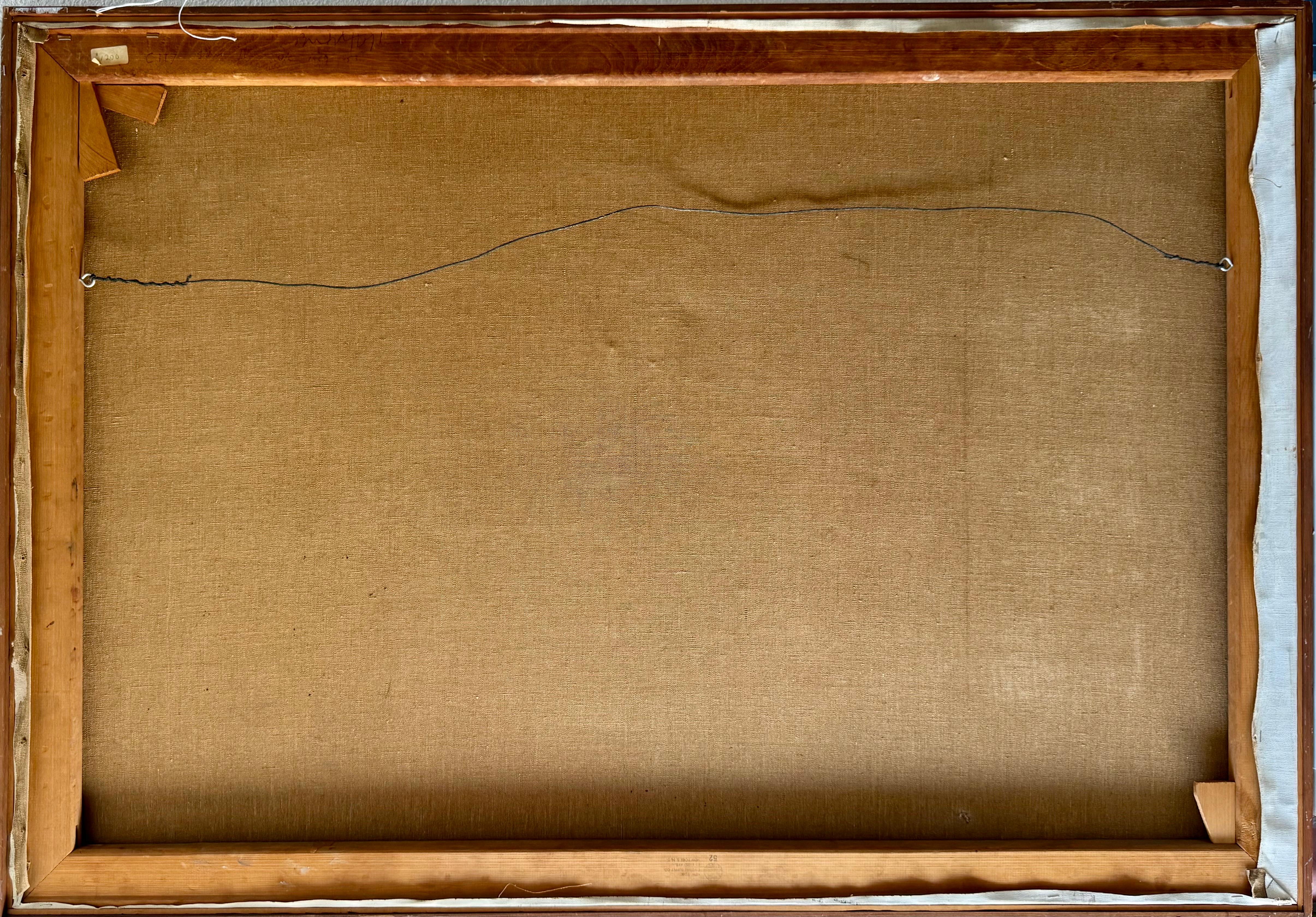 Grande pittura a olio di Budd Hopkins, modernista e dai bordi duri, espressionista astratta, 1965 in vendita 12