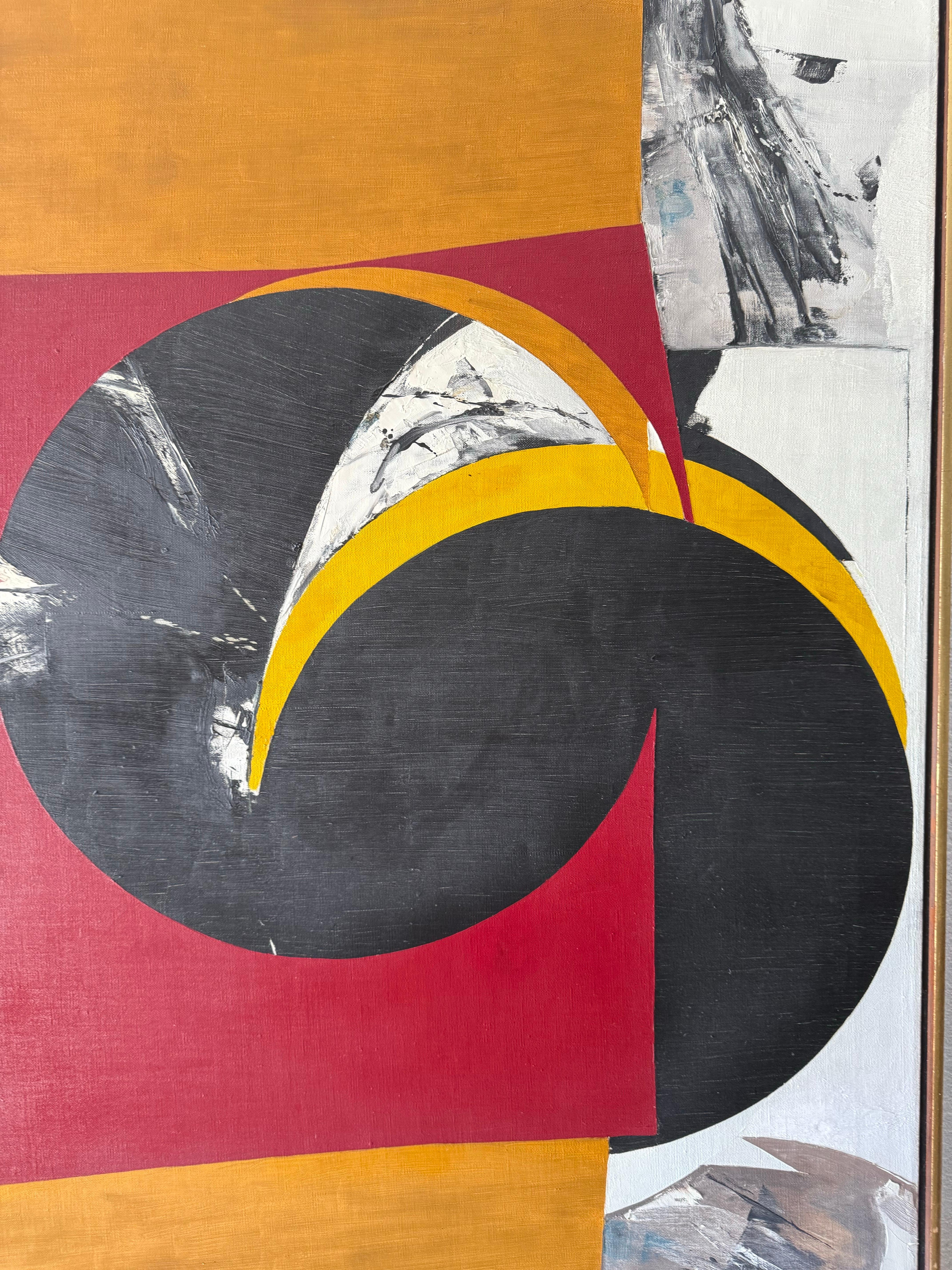 Grande pittura a olio di Budd Hopkins, modernista e dai bordi duri, espressionista astratta, 1965 in vendita 3