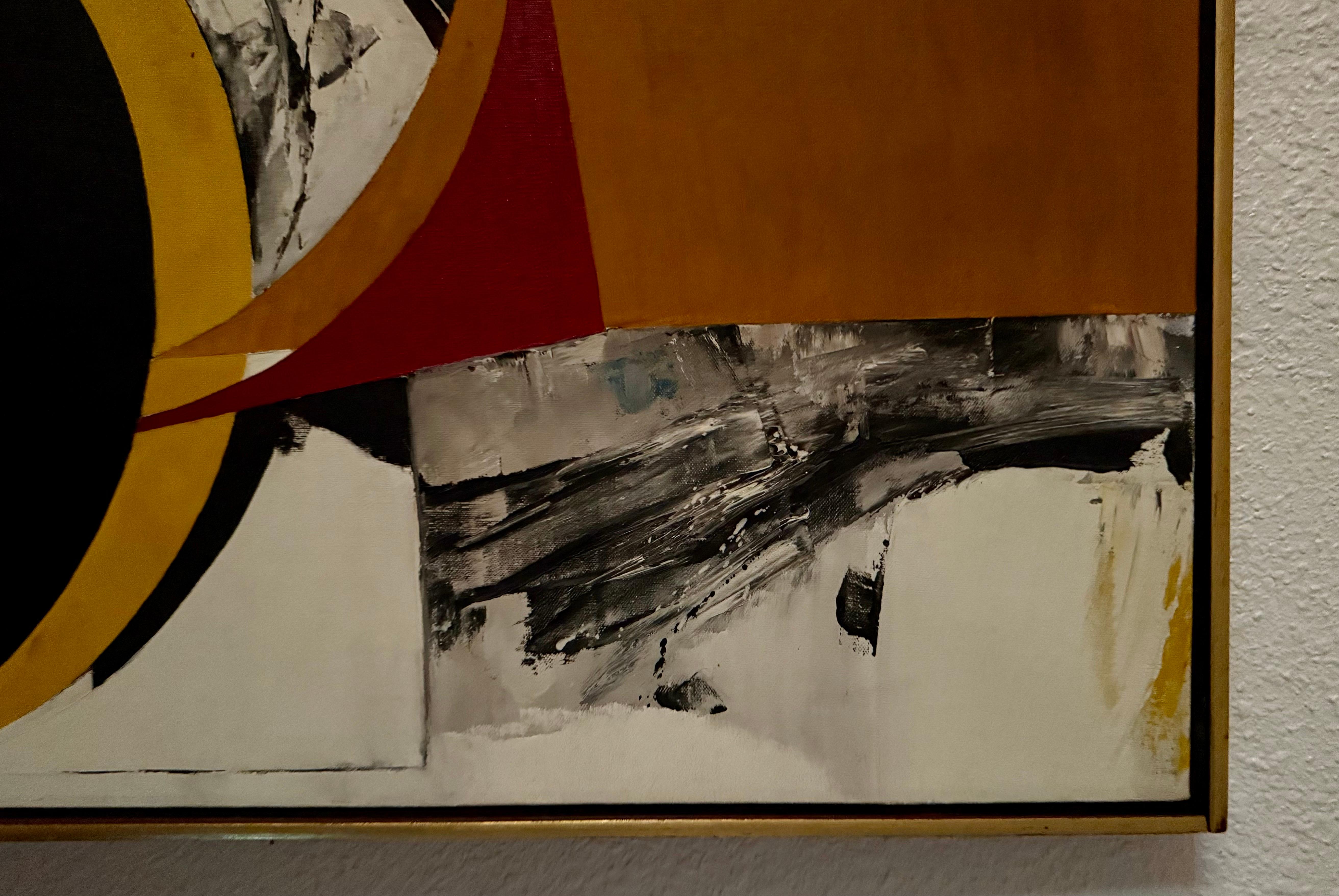 Grande pittura a olio di Budd Hopkins, modernista e dai bordi duri, espressionista astratta, 1965 in vendita 5